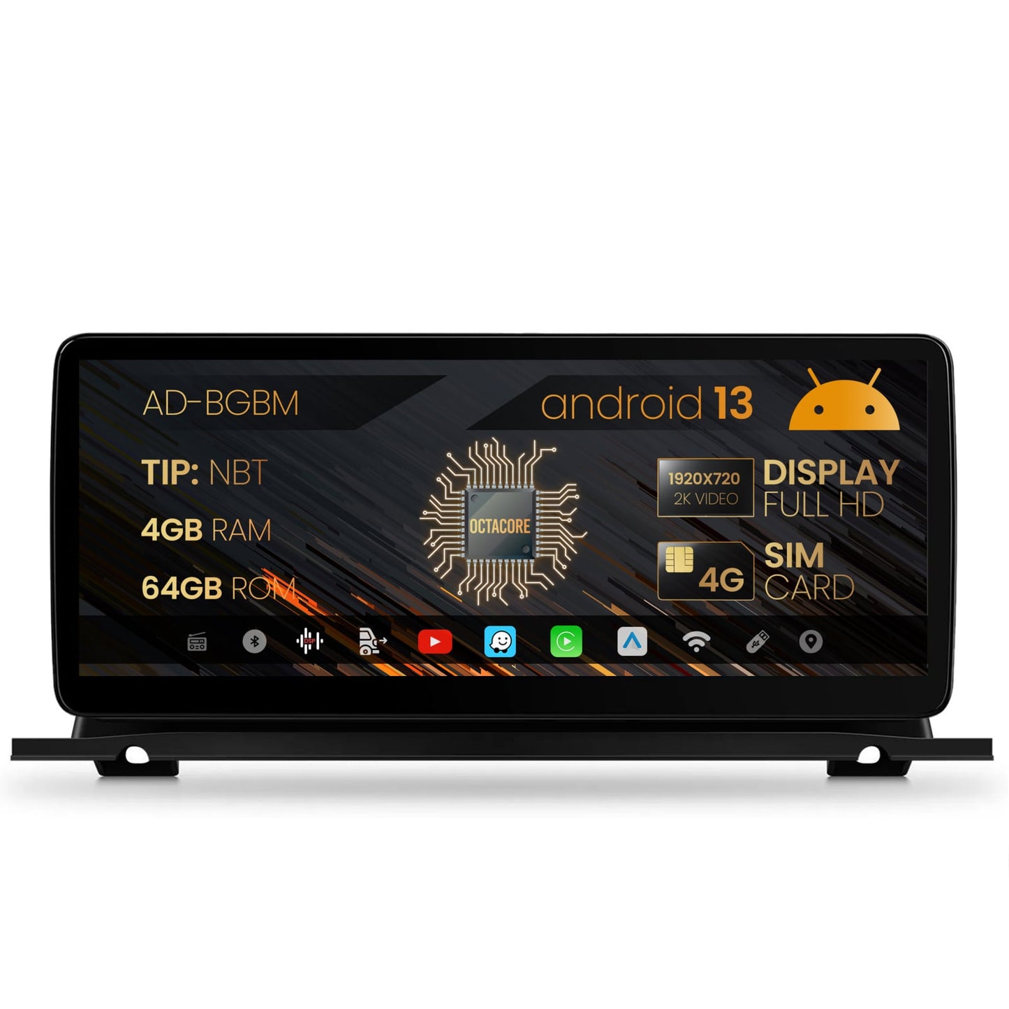 Navigatie BMW Seria 5 GT F07 (2013-2016), Varianta NBT, Android 13, BM-Octacore / 4GB RAM + 64GB ROM, 12.3" Inch - AD-BGBM12004NB+AD-BGRKITBM008