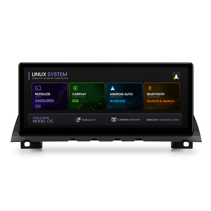 Navigatie BMW Seria 7 F01/F02 (2008-2015), Linux OS & OEM, Varianta CIC, CarPlay & Android Auto Wireless, MirrorLink, Camera AHD, 12.3 Inch - AD-BGBMLNX12CI+AD-BGRKITBM014