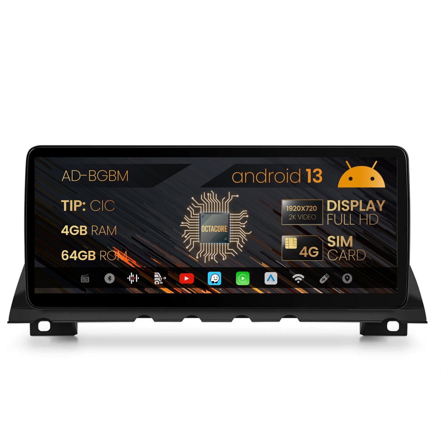 Navigatie BMW Seria 7 F01/F02 (2009-2012), Varianta CIC, Android 13, BM-Octacore / 4GB RAM + 64GB ROM, 12.3" Inch - AD-BGBM12004CI+AD-BGRKITBM014