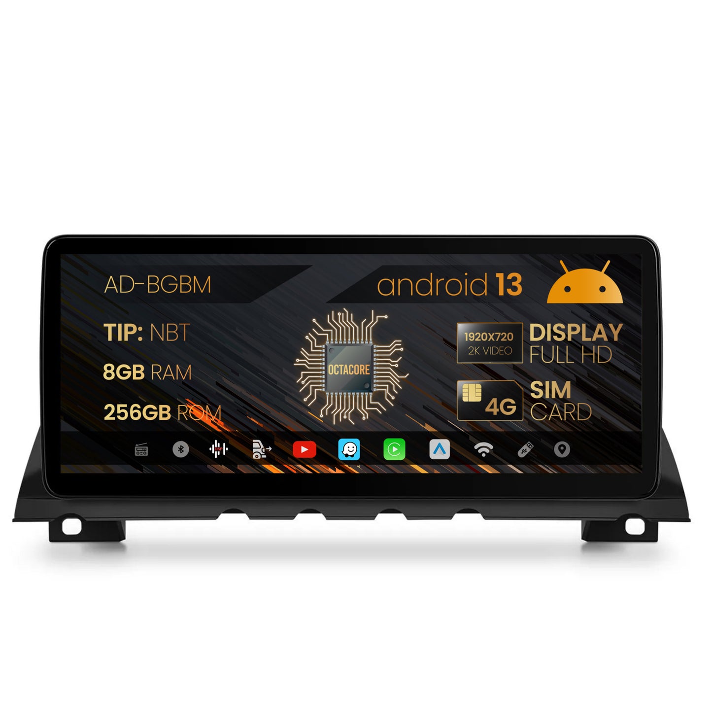 Navigatie BMW Seria 7 F01/F02 (2013-2015), Varianta NBT, Android 13, BM-Octacore / 8GB RAM + 256GB ROM, 12.3" Inch - AD-BGBM12008NB+AD-BGRKITBM014