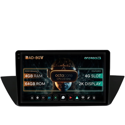 Navigatie BMW X1 (2009-2015), Android, V-Octacore / 4GB RAM + 64GB ROM, 10.36 Inch - AD-BGV10004+AD-BGRKIT394