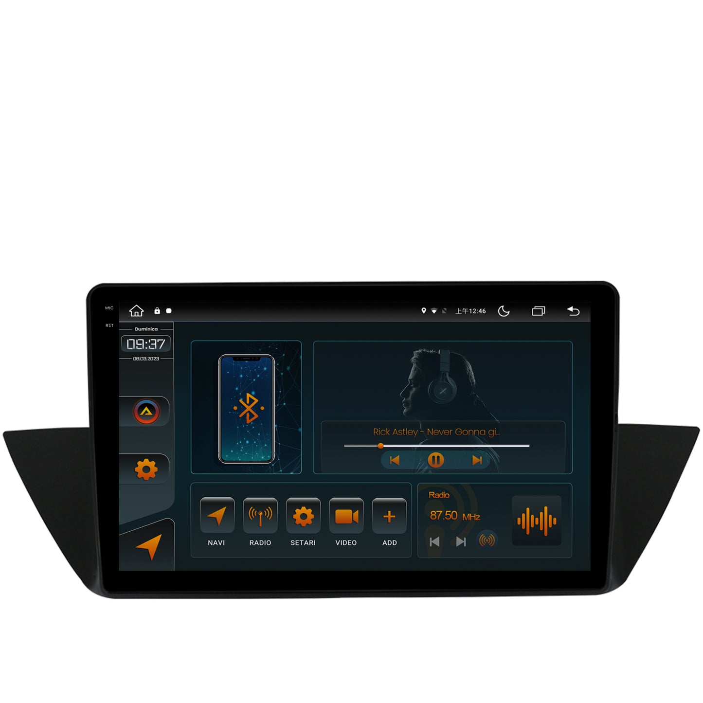 Navigatie BMW X1 (2009-2015), Android, V-Octacore / 4GB RAM + 64GB ROM, 10.36 Inch - AD-BGV10004+AD-BGRKIT394