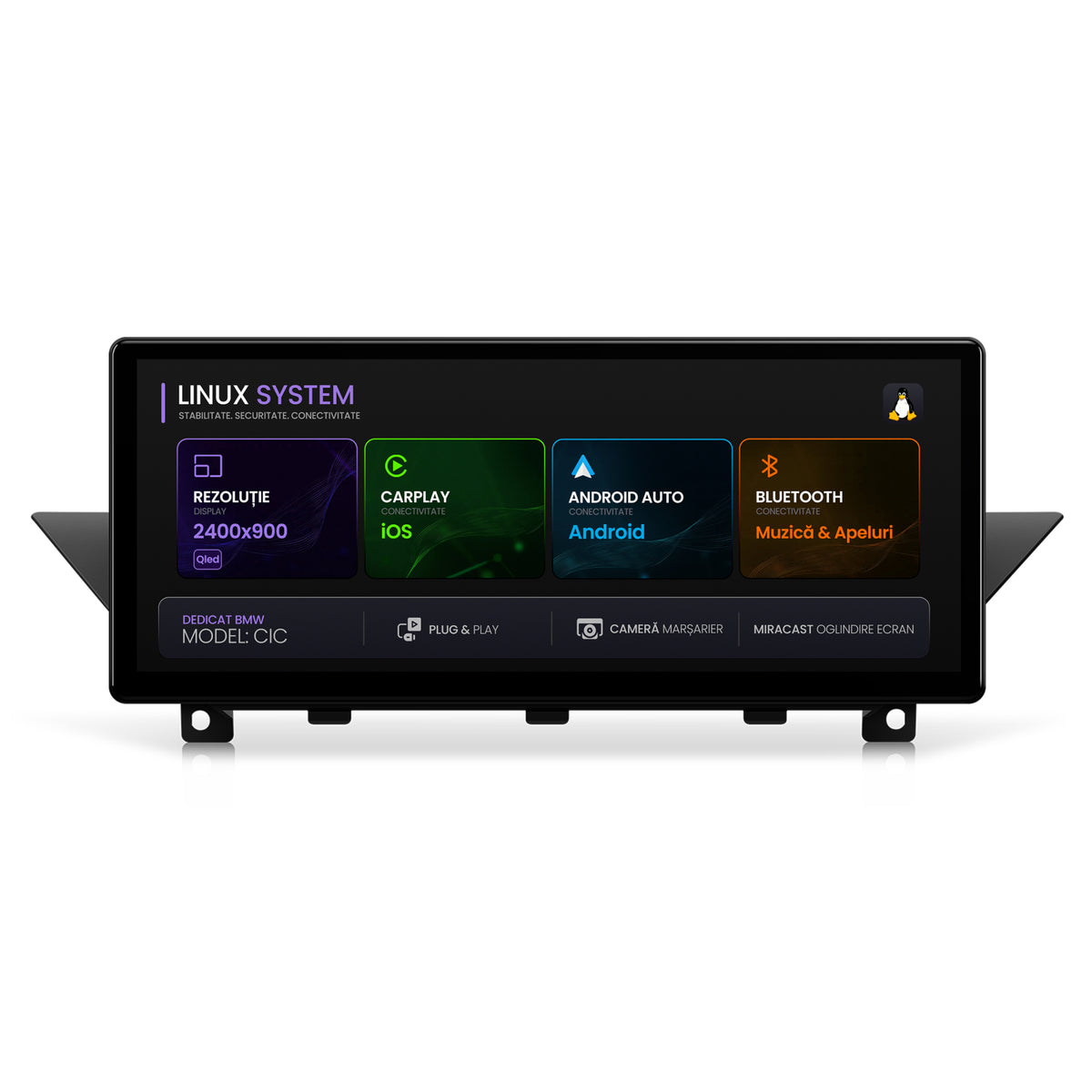 Navigatie BMW X1 E84 (2009-2015), Linux OS & OEM, Varianta CIC, CarPlay & Android Auto Wireless, MirrorLink, Camera AHD, 12.3 Inch - AD-BGBMLNX12CI+AD-BGRKITBM004