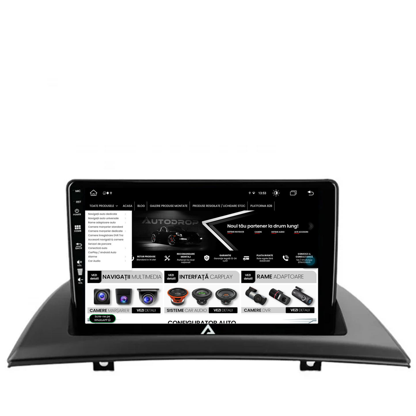 Navigatie BMW X3 E83 (2003-2010), Android, Z-Octacore / 8GB RAM + 256GB ROM, 9 Inch - AD-BGZ9008+AD-BGRKIT395