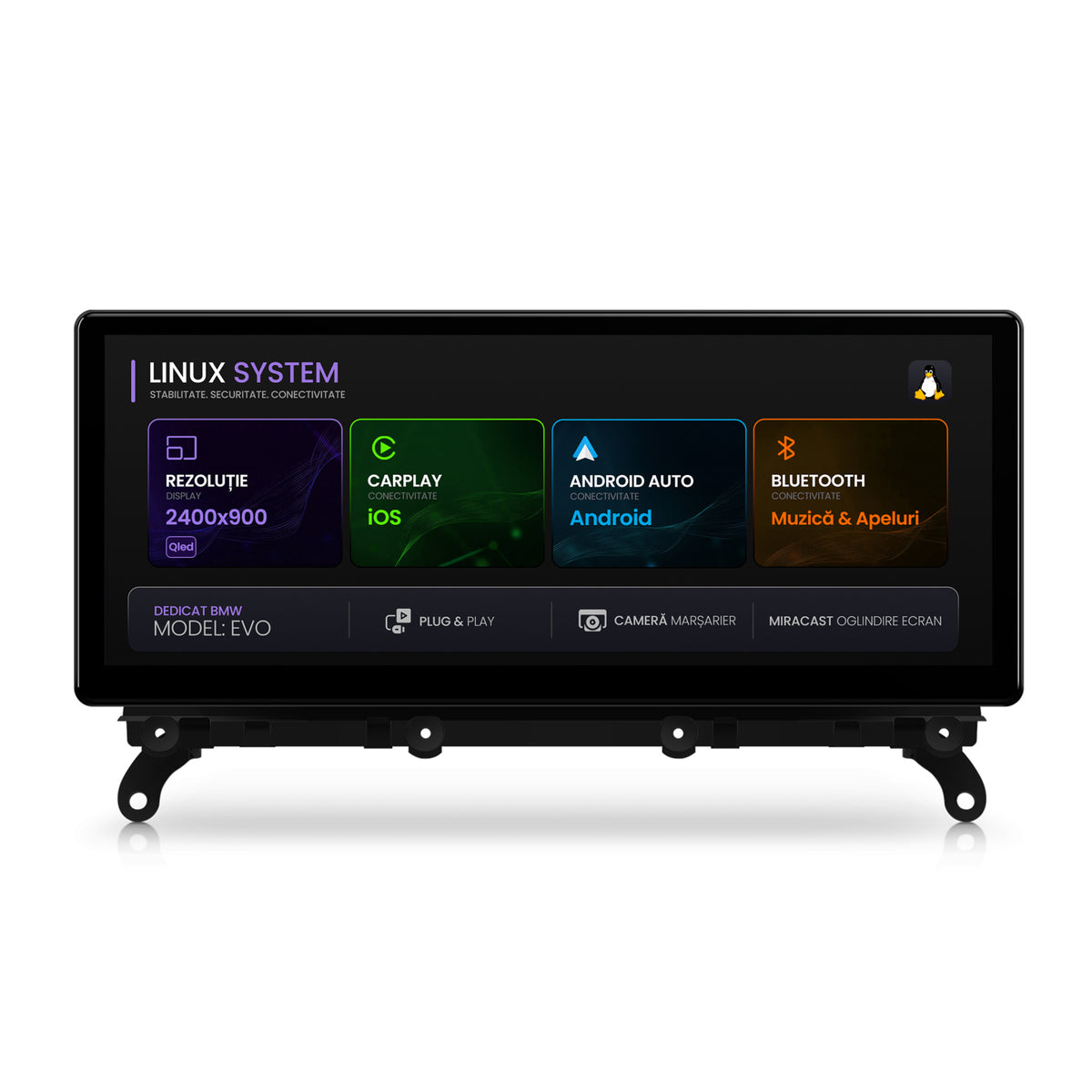 Navigatie BMW X3 F25 / X4 F26 (2015-2020), Linux OS & OEM, Varianta EVO, CarPlay & Android Auto Wireless, MirrorLink, Camera AHD, 12.3 Inch - AD-BGBMLNX12EV+AD-BGRKITBM012