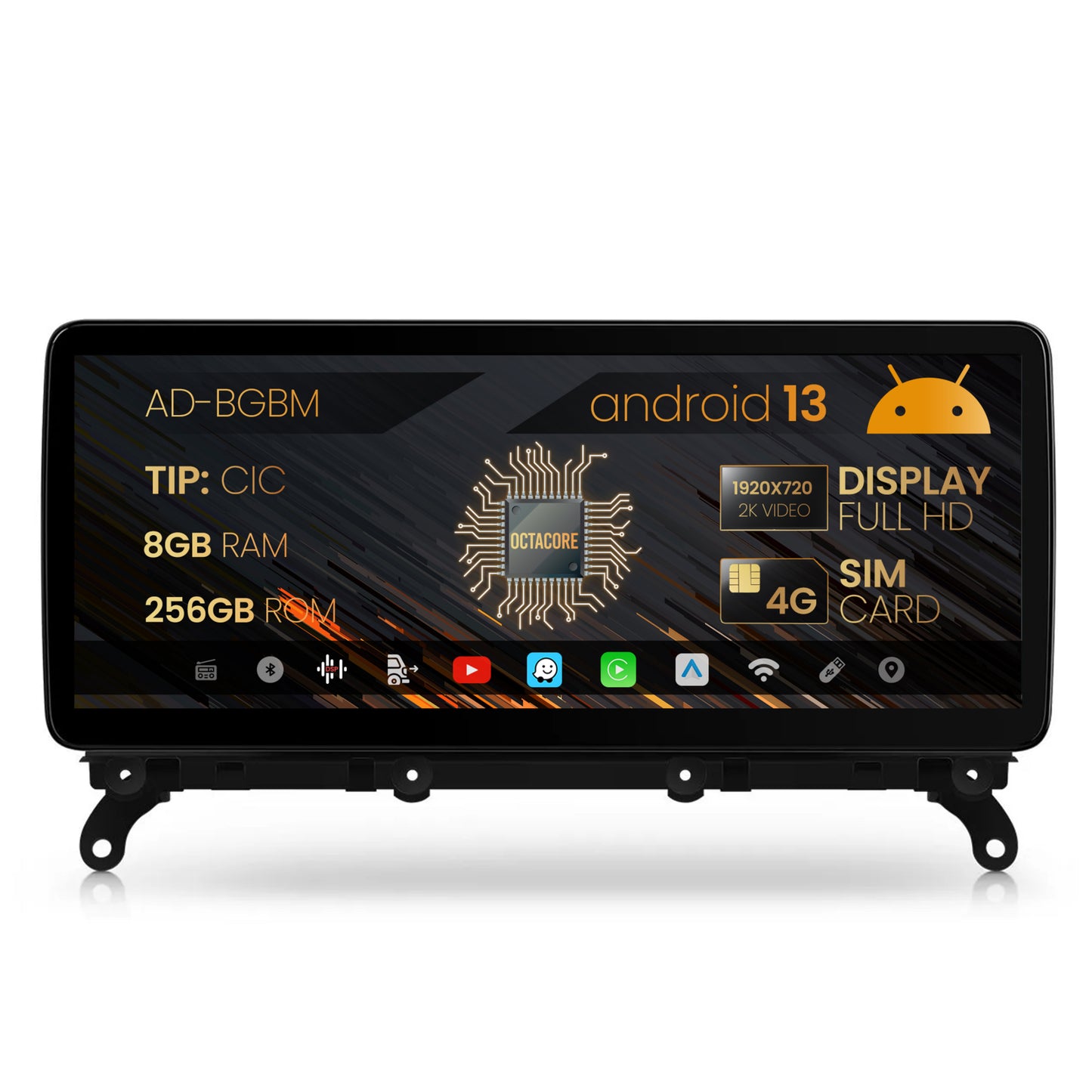 Navigatie BMW X3 F25 / X4 F26 (2011-2013), Varianta CIC, Android 13, BM-Octacore / 8GB RAM + 256GB ROM, 12.3" Inch - AD-BGBM12008CI+AD-BGRKITBM012