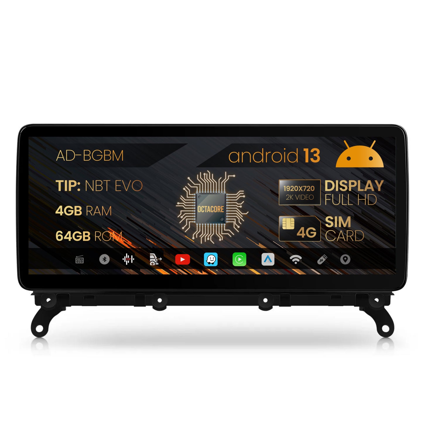 Navigatie BMW X3 F25 / X4 F26 (2017+), Varianta EVO, Android 13, BM-Octacore / 4GB RAM + 64GB ROM, 12.3" Inch - AD-BGBM12004EV+AD-BGRKITBM012