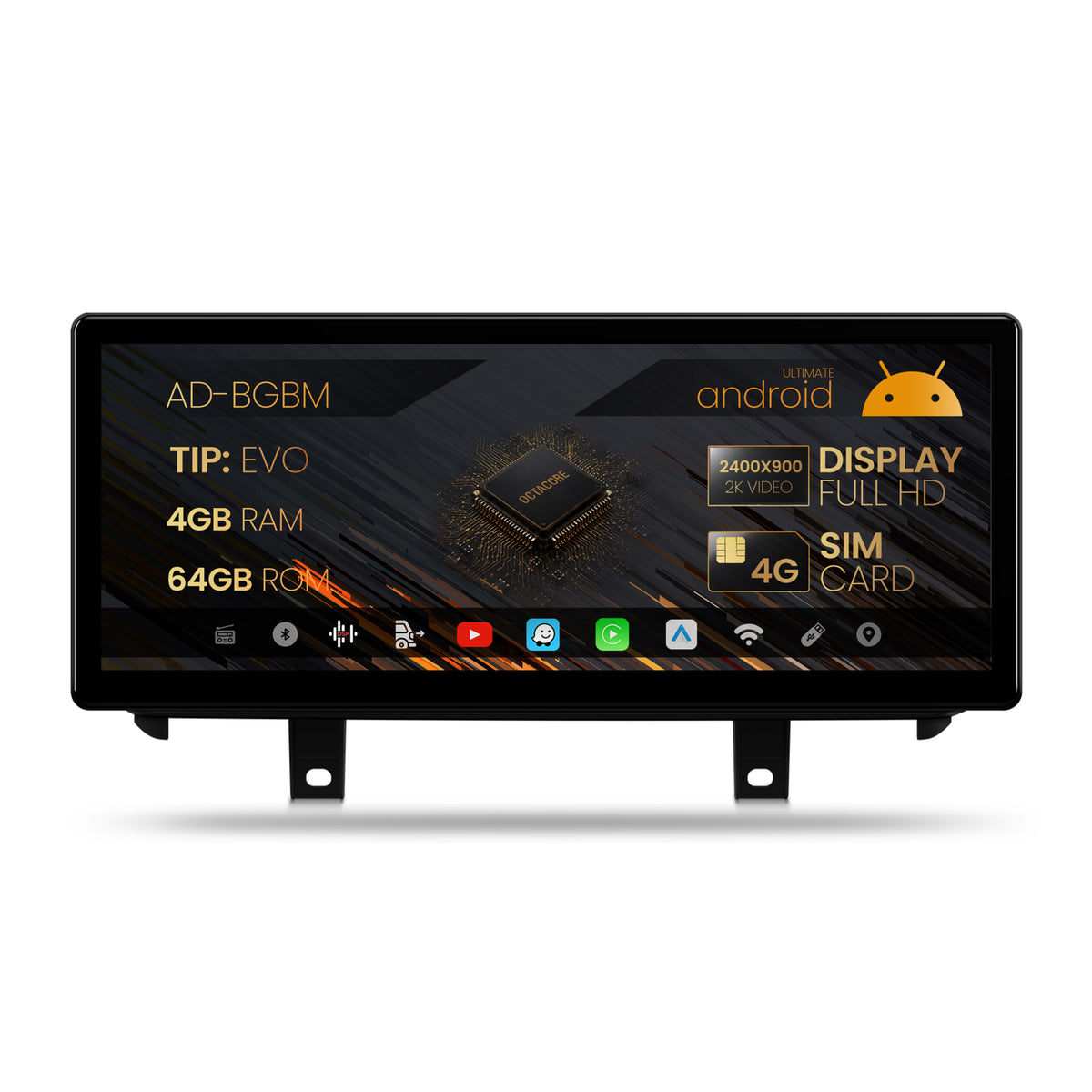 Navigatie BMW X5 F15 / X6 F16 (2017-2019), Varianta EVO, Android 13, BM-Octacore / 4GB RAM + 64GB ROM, 12.3" Inch - AD-BGBM12004EV+AD-BGRKITBM010