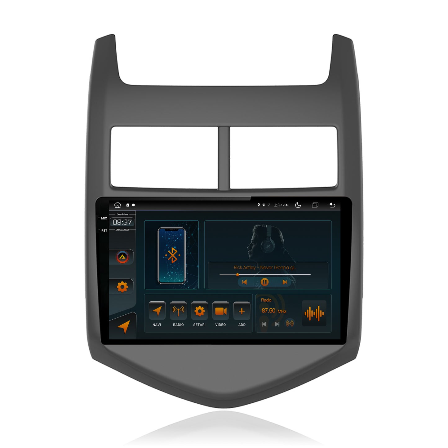 Navigatie Chevrolet Aveo 2 (2010-2015), Android, V-Octacore / 4GB RAM + 64GB ROM, 9.5 Inch - AD-BGV9004+AD-BGRKIT239