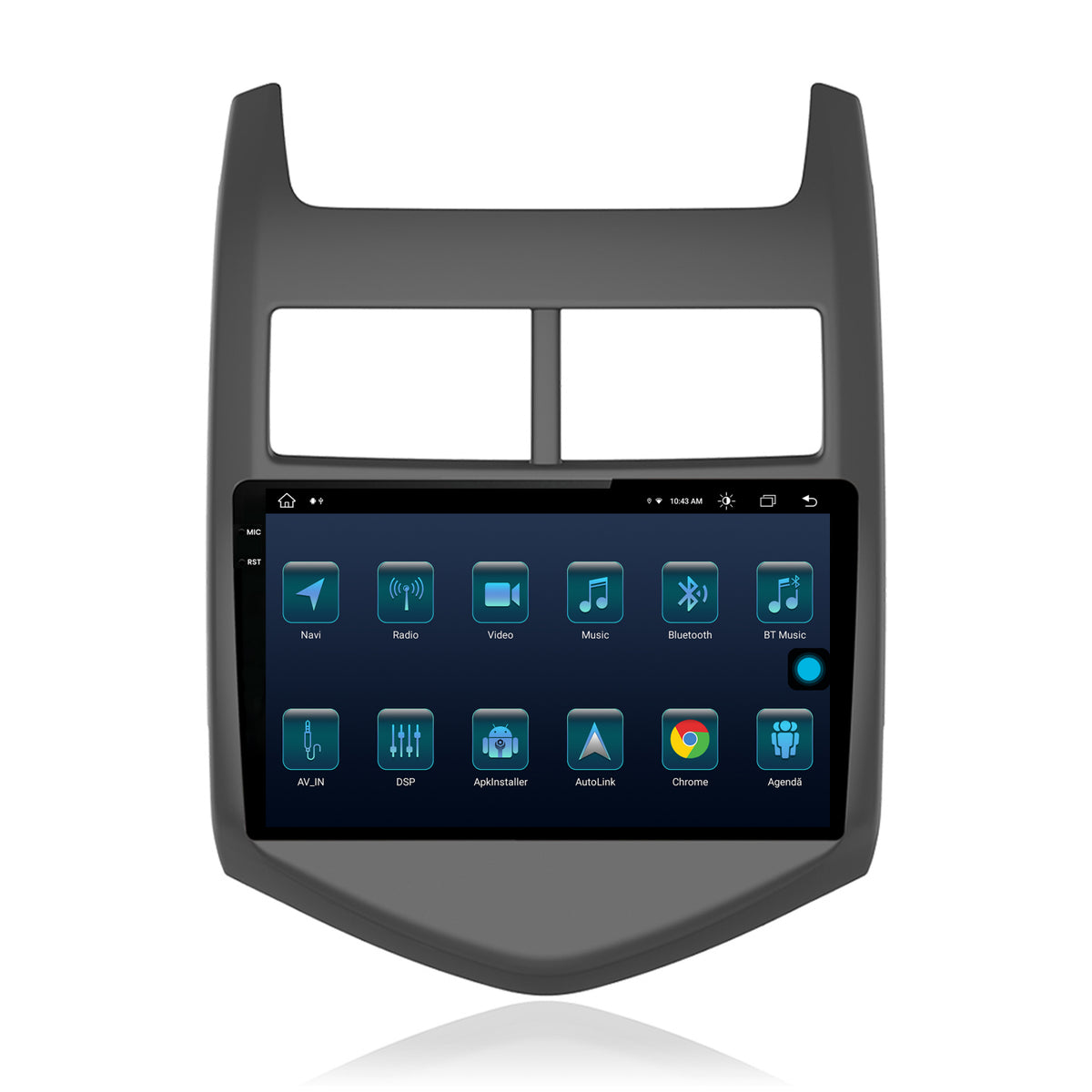 Navigatie Chevrolet Aveo 2 (2010-2015), Android, X-Octacore / 8GB RAM + 256GB ROM, 9.5 Inch - AD-BGX9008+AD-BGRKIT239