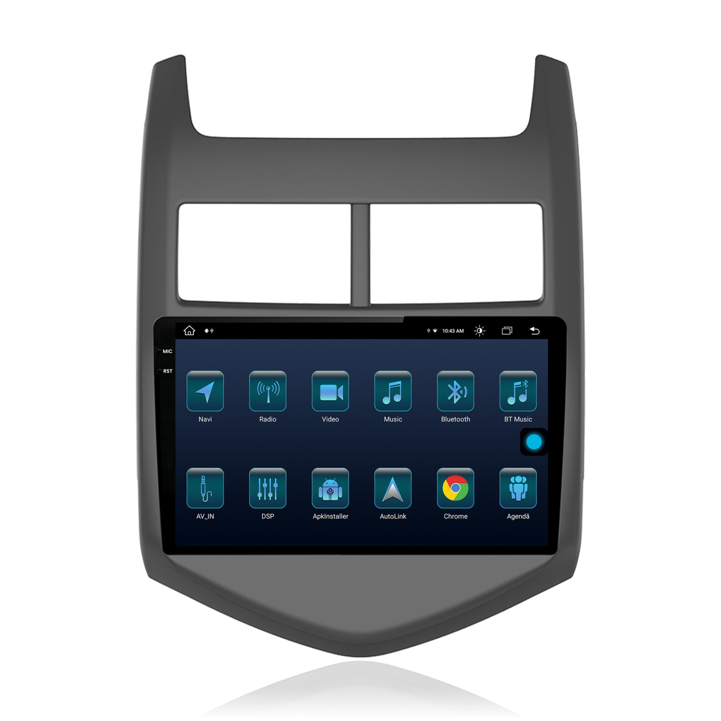 Navigatie Chevrolet Aveo 2 (2010-2015), Android, X-Octacore / 8GB RAM + 256GB ROM, 9.5 Inch - AD-BGX9008+AD-BGRKIT239