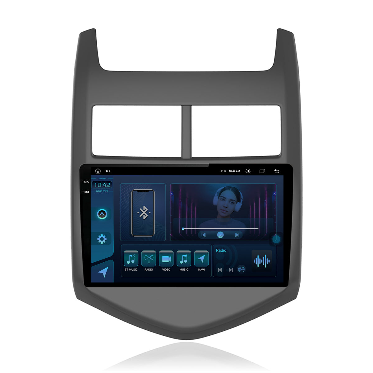 Navigatie Chevrolet Aveo 2 (2010-2015), Android, X-Octacore / 8GB RAM + 256GB ROM, 9.5 Inch - AD-BGX9008+AD-BGRKIT239