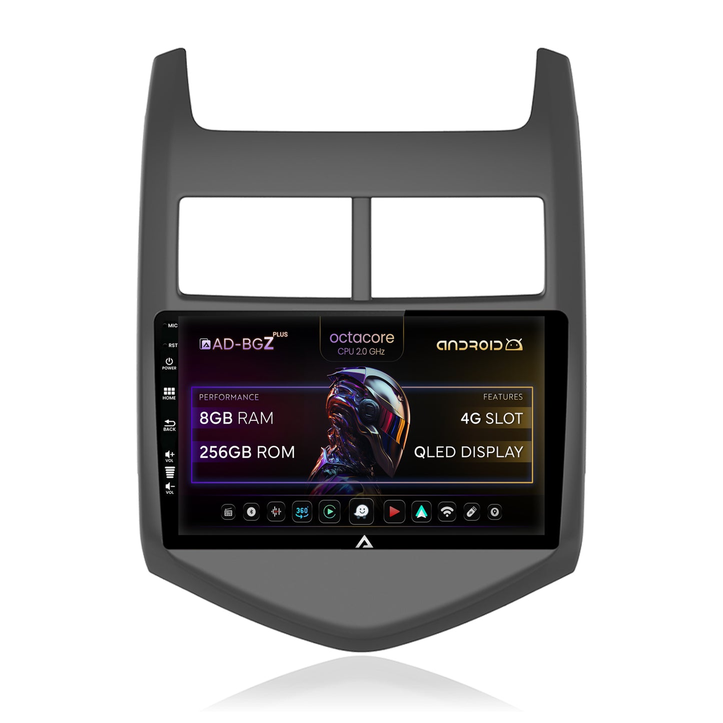 Navigatie Chevrolet Aveo 2 (2010-2015), Android, Z-Octacore / 8GB RAM + 256GB ROM, 9 Inch - AD-BGZ9008+AD-BGRKIT239