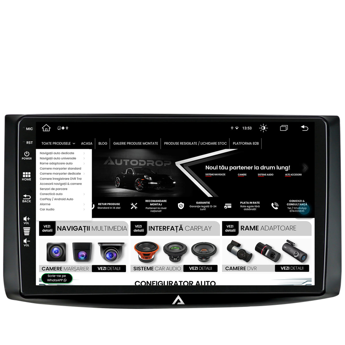 Navigatie Chevrolet Aveo (2006-2012), Android, Z-Octacore / 8GB RAM + 256GB ROM, 9 Inch - AD-BGZ9008+AD-BGRKIT245