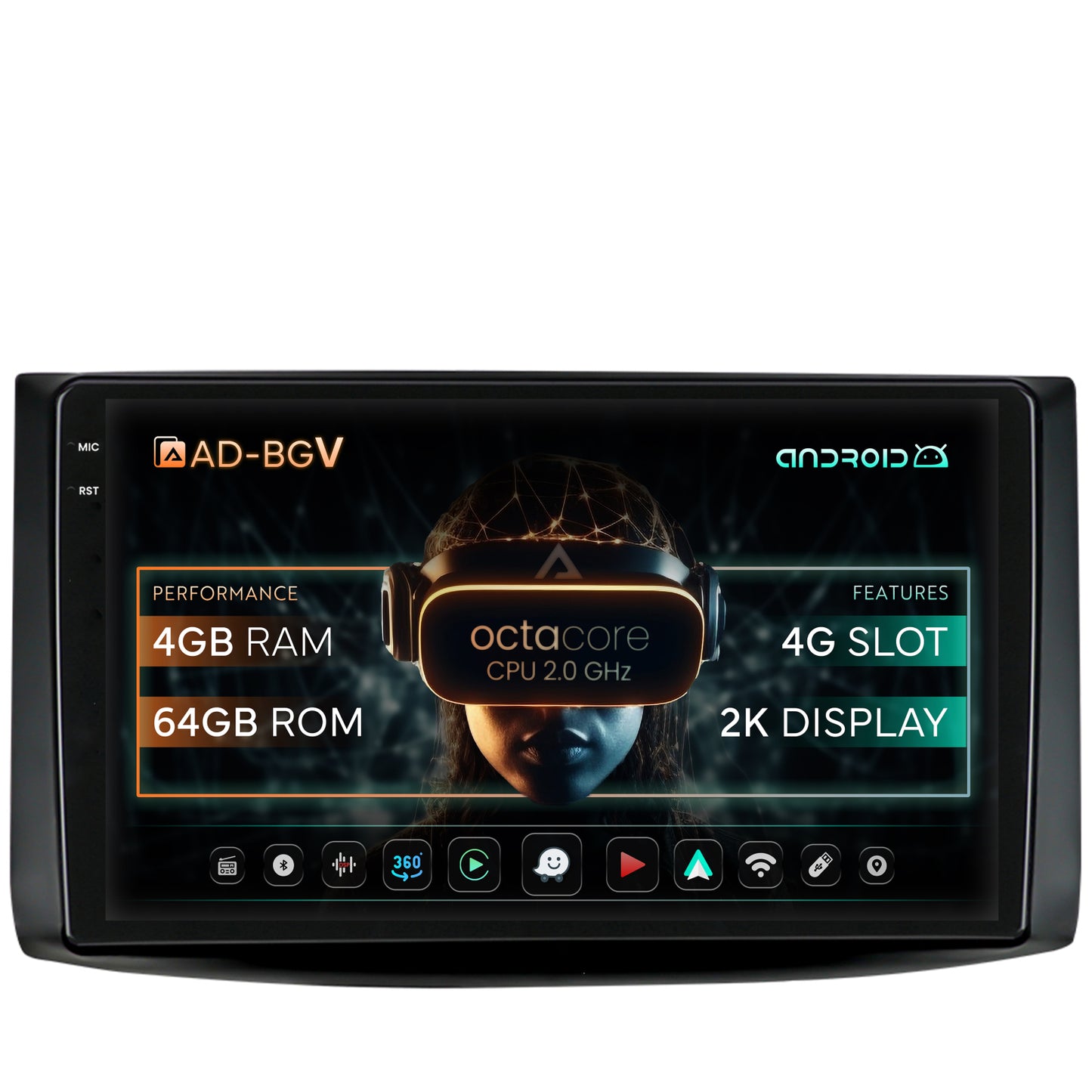 Navigatie Chevrolet Aveo (2006-2012), Android, V-Octacore / 4GB RAM + 64GB ROM, 9.5 Inch - AD-BGV9004+AD-BGRKIT245