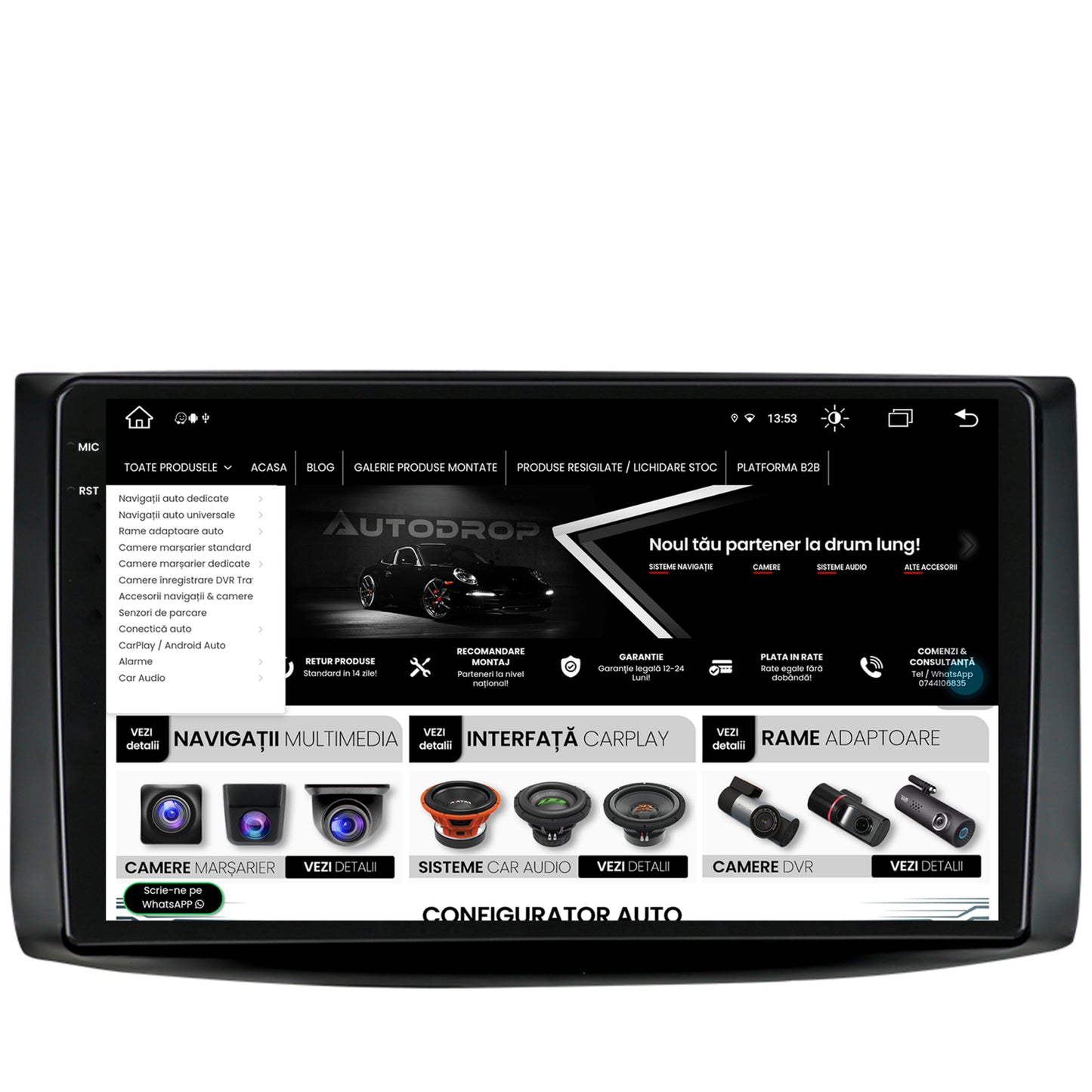 Navigatie Chevrolet Aveo (2006-2012), Android, X-Octacore / 8GB RAM + 256GB ROM, 9.5 Inch - AD-BGX9008+AD-BGRKIT245