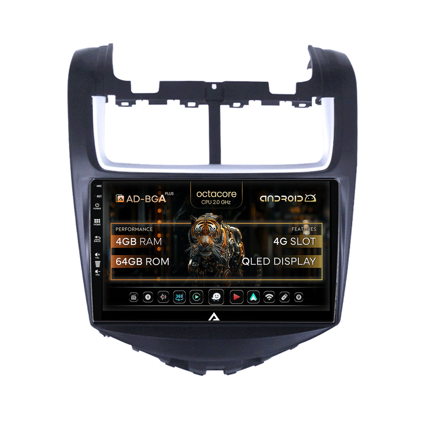 Navigatie Chevrolet Aveo (2014-2017), Android, A-Octacore / 4GB RAM + 64GB ROM, 9 Inch - AD-BGA9004+AD-BGRKIT234