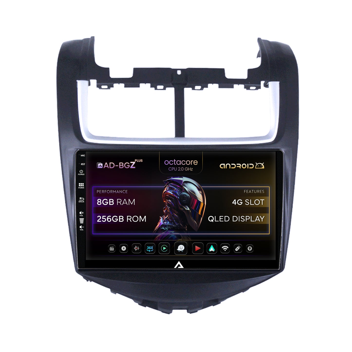 Navigatie Chevrolet Aveo (2014-2017), Android, Z-Octacore / 8GB RAM + 256GB ROM, 9 Inch - AD-BGZ9008+AD-BGRKIT234
