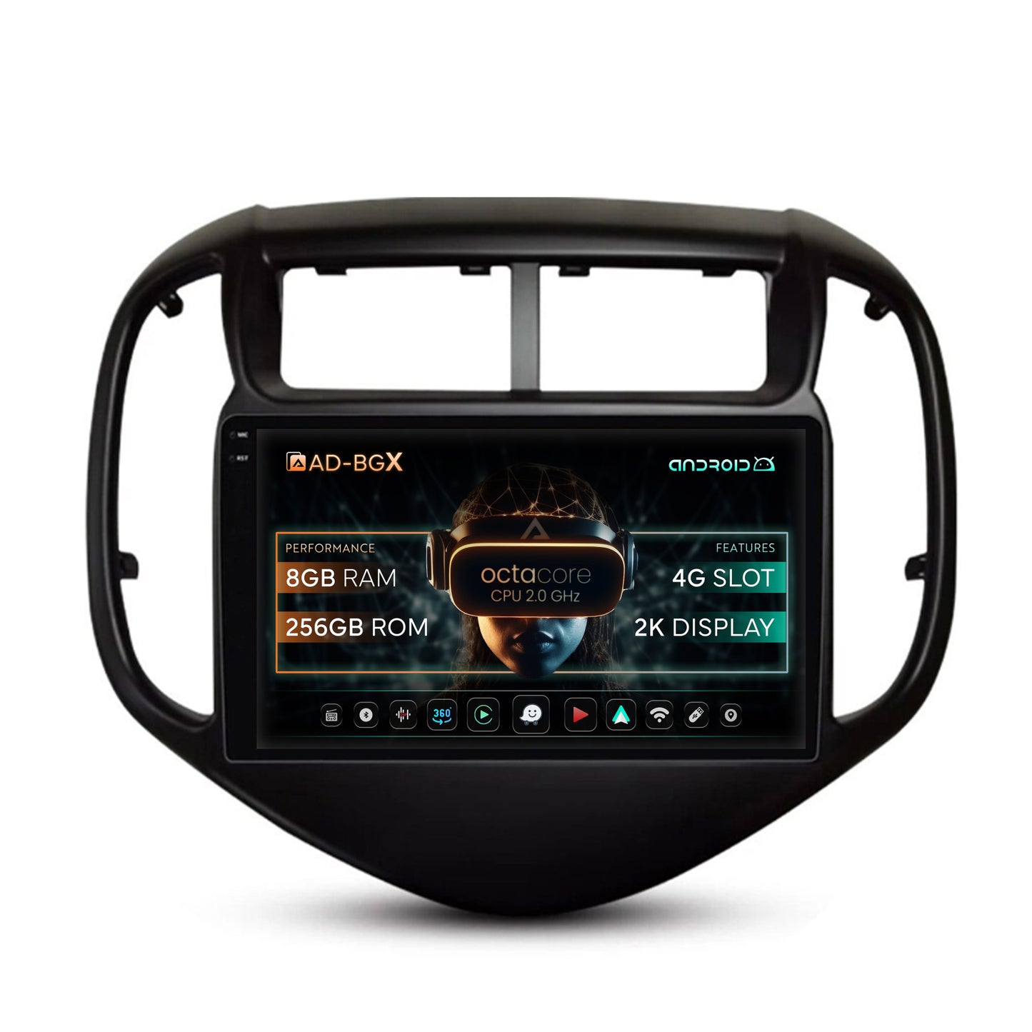 Navigatie Chevrolet Aveo (2016-2021), Android, X-Octacore / 8GB RAM + 256GB ROM, 9.5 Inch - AD-BGX9008+AD-BGRKIT230