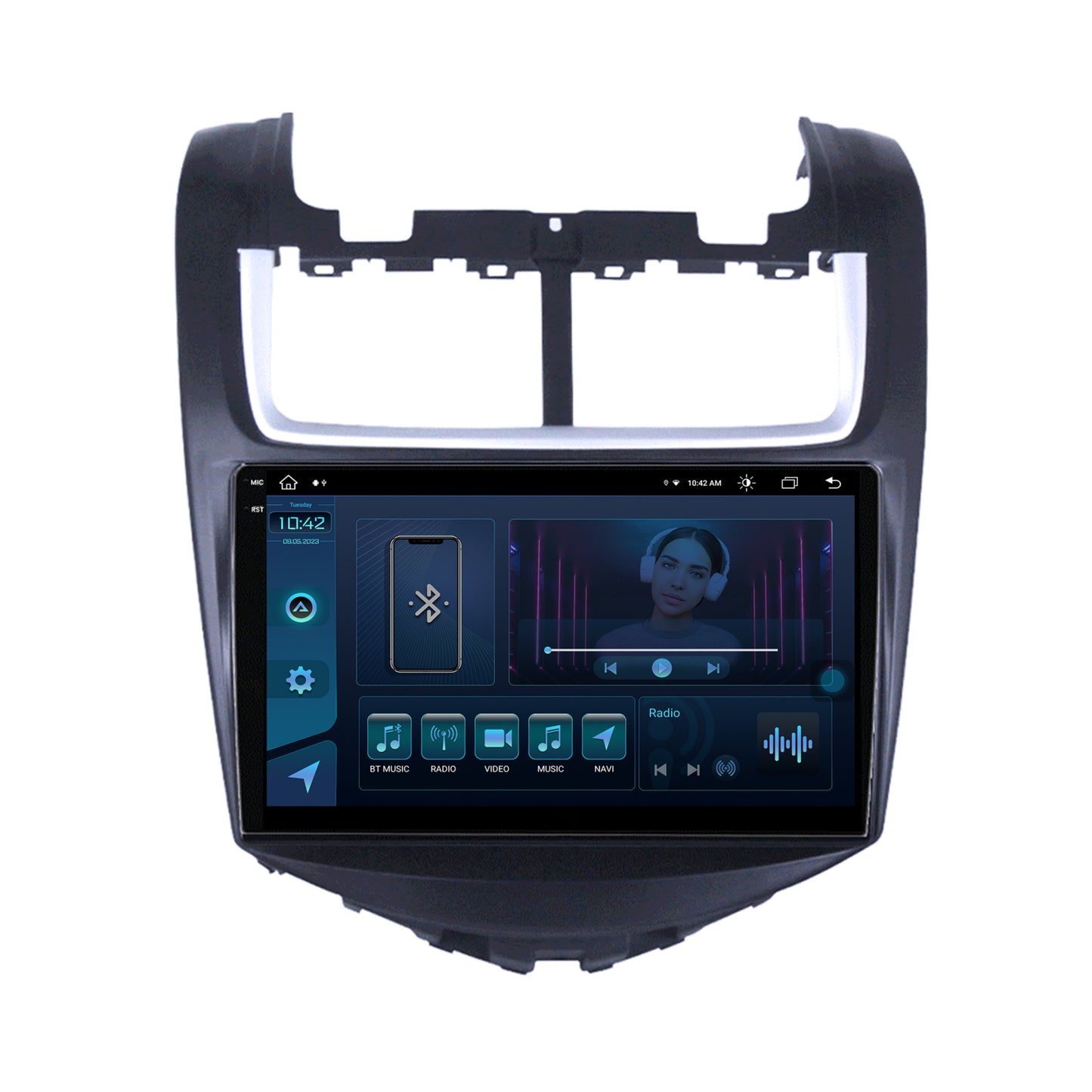 Navigatie Chevrolet Aveo (2014-2017), Android, X-Octacore / 8GB RAM + 256GB ROM, 9.5 Inch - AD-BGX9008+AD-BGRKIT234