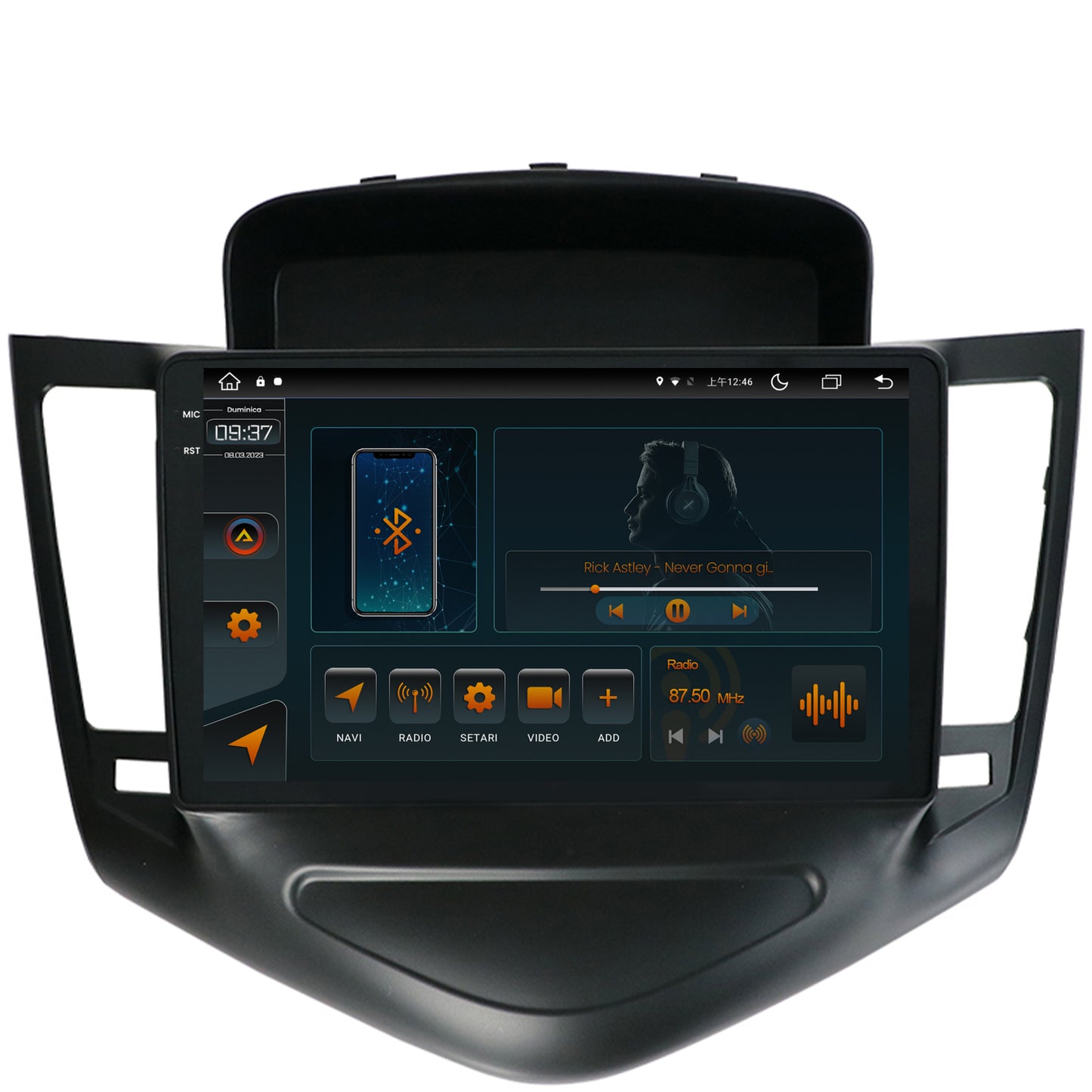 Navigatie Chevrolet Cruze (2008-2014), Android, V-Octacore / 4GB RAM + 64GB ROM, 9.5 Inch - AD-BGV9004+AD-BGRKIT237