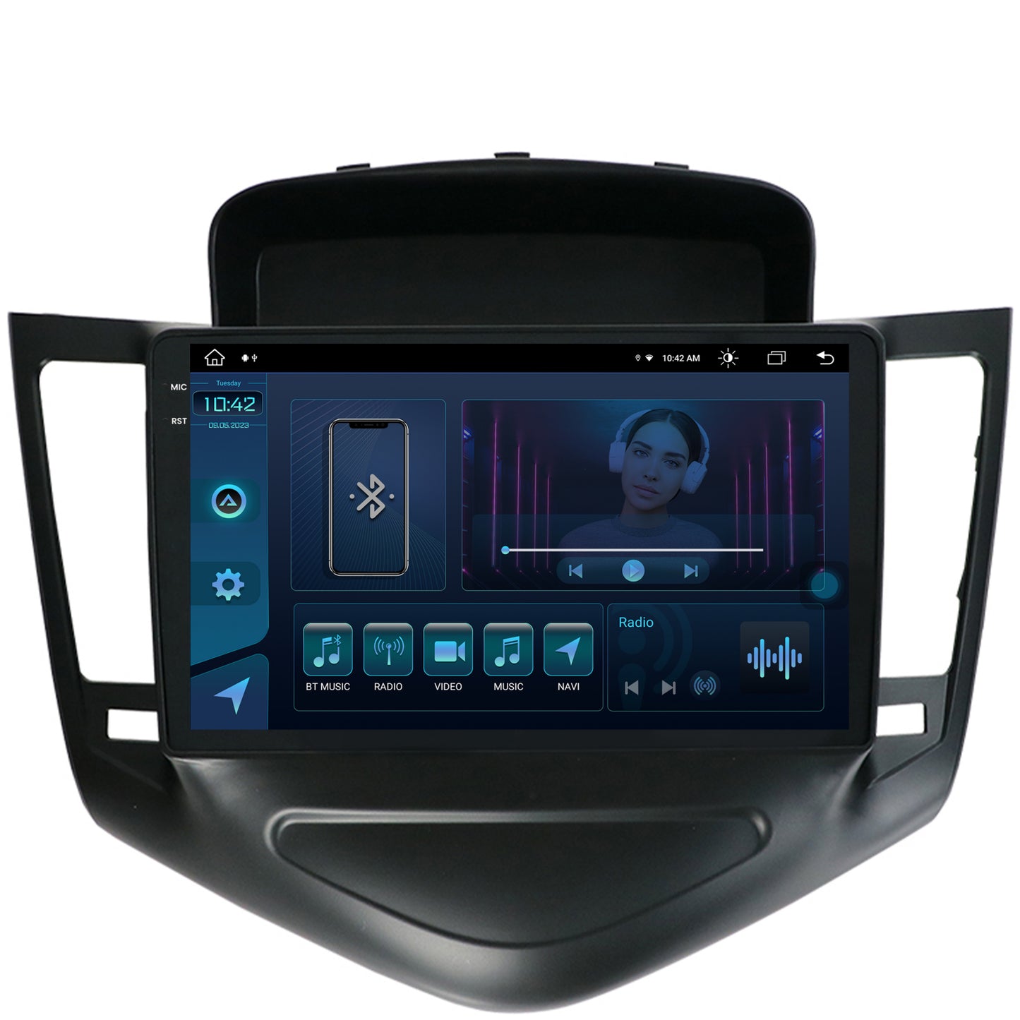 Navigatie Chevrolet Cruze (2008-2014), Android, X-Octacore / 8GB RAM + 256GB ROM, 9.5 Inch - AD-BGX9008+AD-BGRKIT237