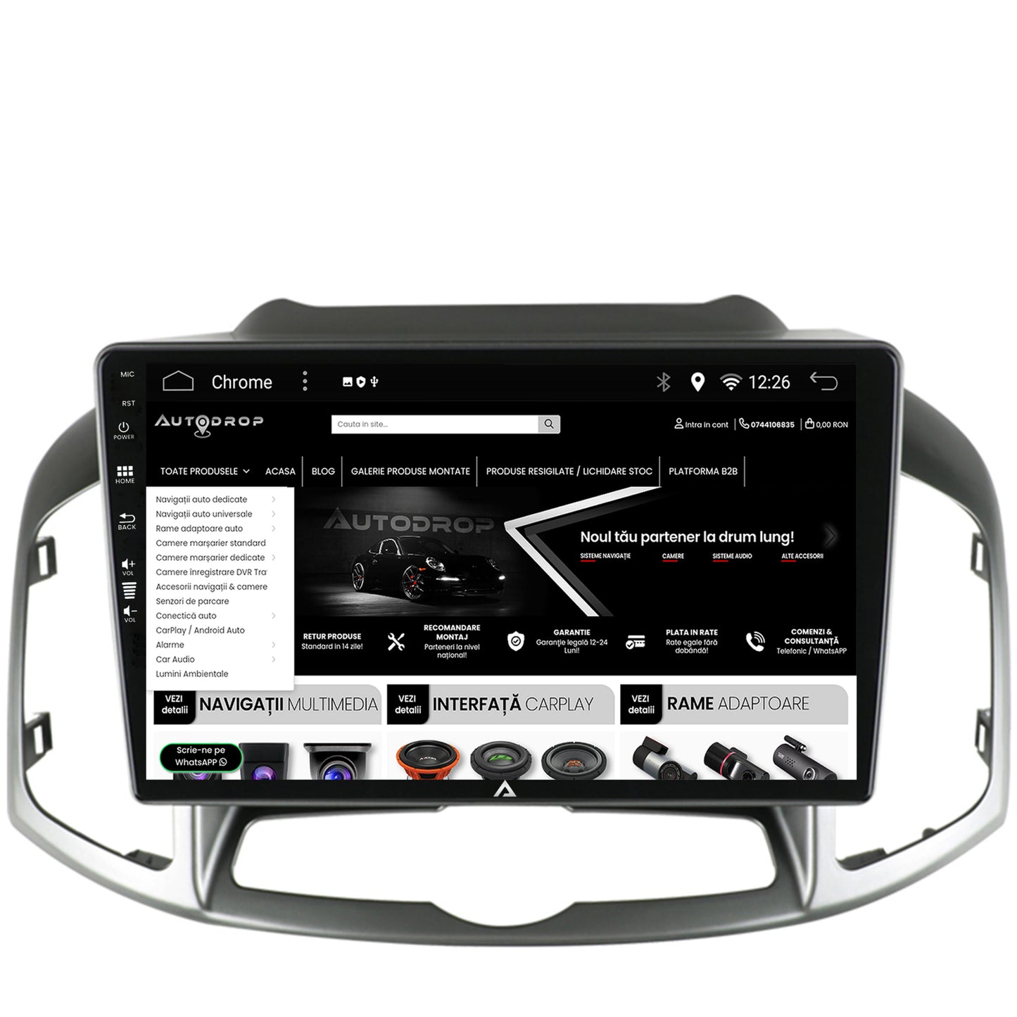 Navigatie Chevrolet Captiva (2011-2018), Android, A-Octacore / 4GB RAM + 64GB ROM, 10.1 Inch - AD-BGA10004+AD-BGRKIT247