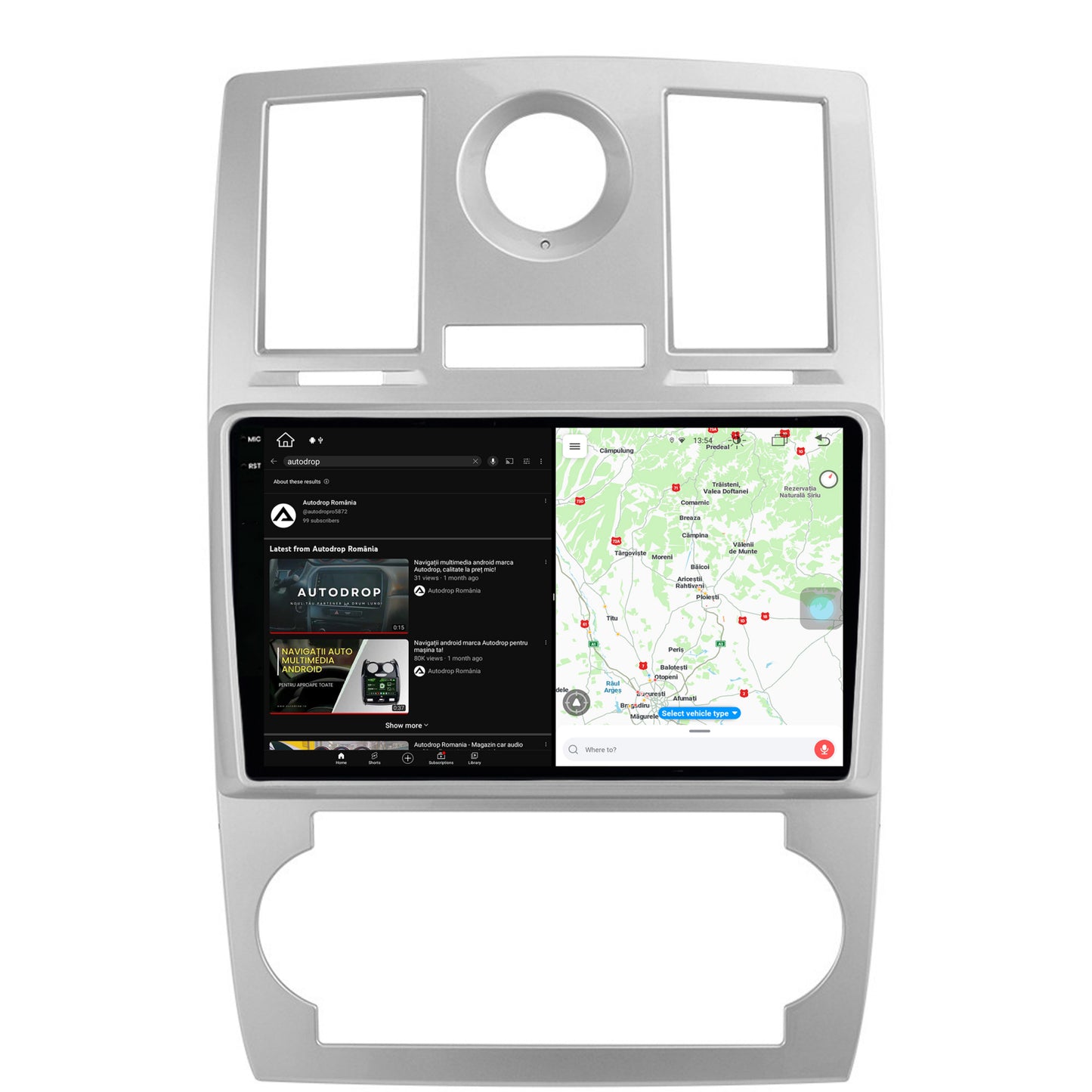 Navigatie Chrysler 300C (2004-2011), Android, V-Octacore / 4GB RAM + 64GB ROM, 9.5 Inch - AD-BGV9004+AD-BGRKIT421