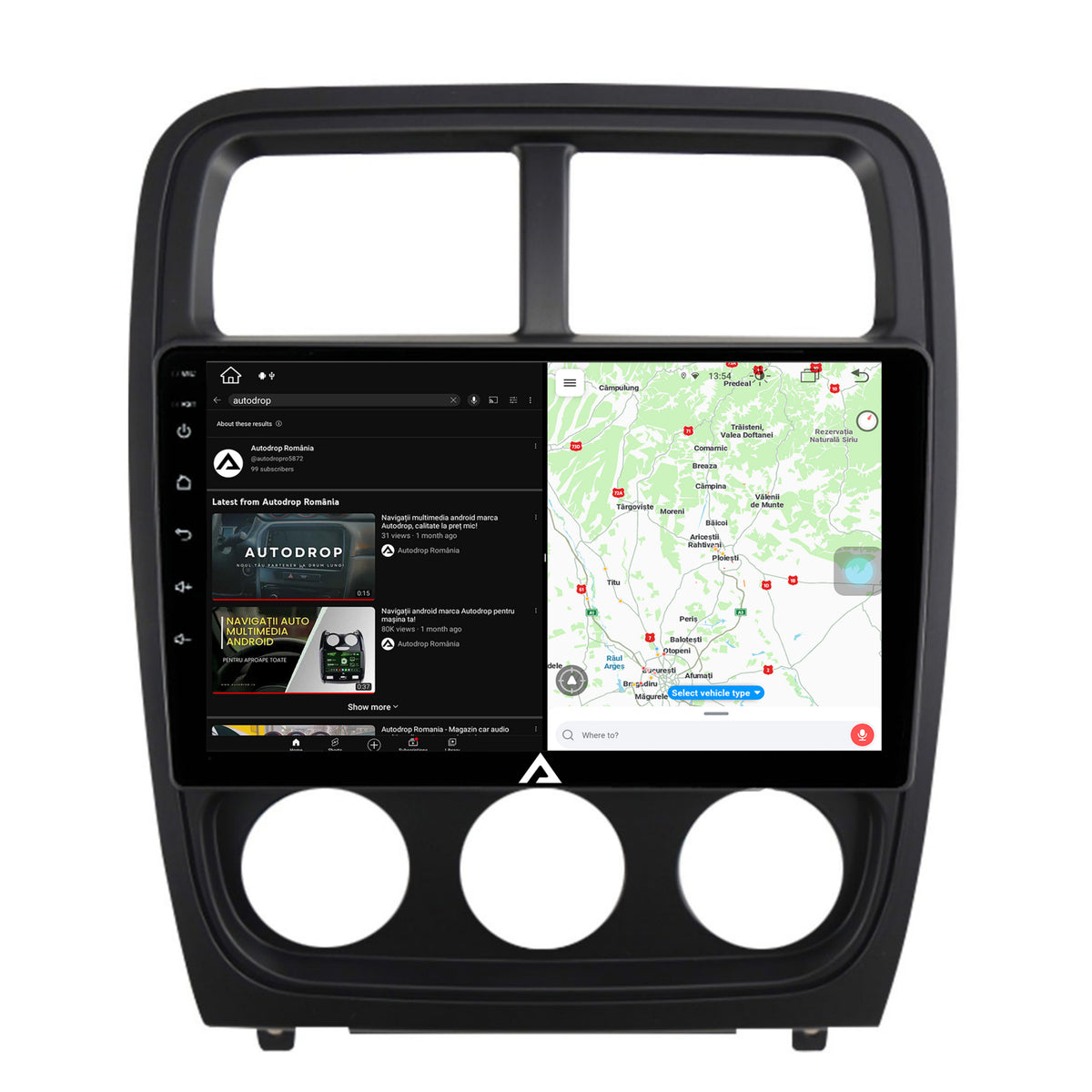 Navigatie Dodge Caliber (2010-2012), Android, Z-Octacore / 8GB RAM + 256GB ROM, 9 Inch - AD-BGZ9008+AD-BGRKIT295V2