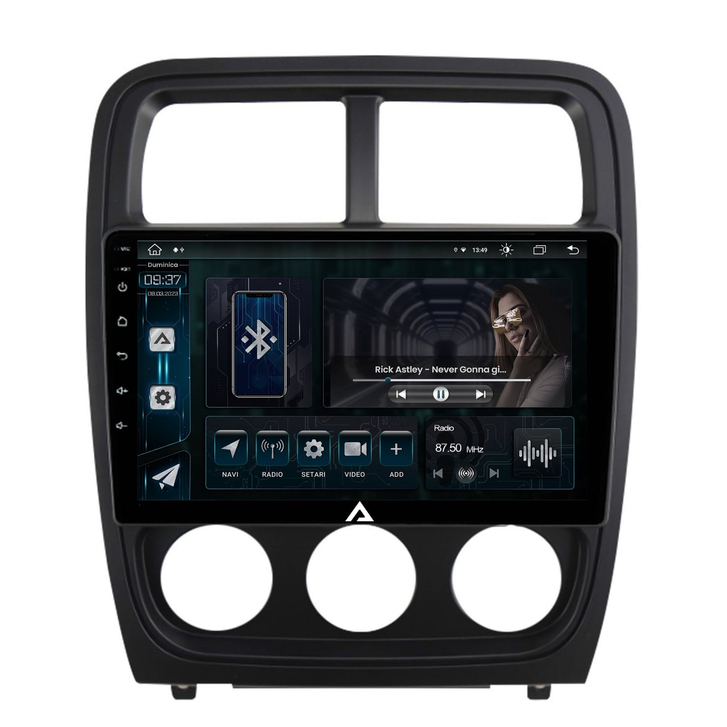 Navigatie Dodge Caliber (2010-2012), Android, Z-Octacore / 8GB RAM + 256GB ROM, 9 Inch - AD-BGZ9008+AD-BGRKIT295V2