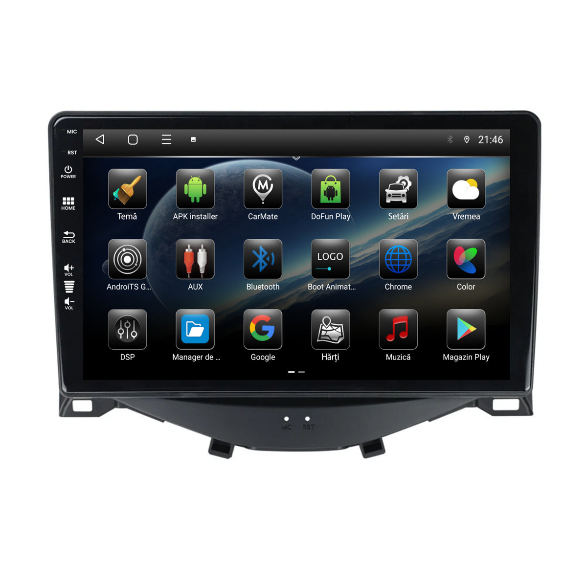 Navigatie Citroen C1 / Peugeot 108 / Toyota AYGO (2014-2022), Android, E-Octacore / 2GB RAM + 32GB ROM, 9 Inch - AD-BGE9002+AD-BGRKIT101