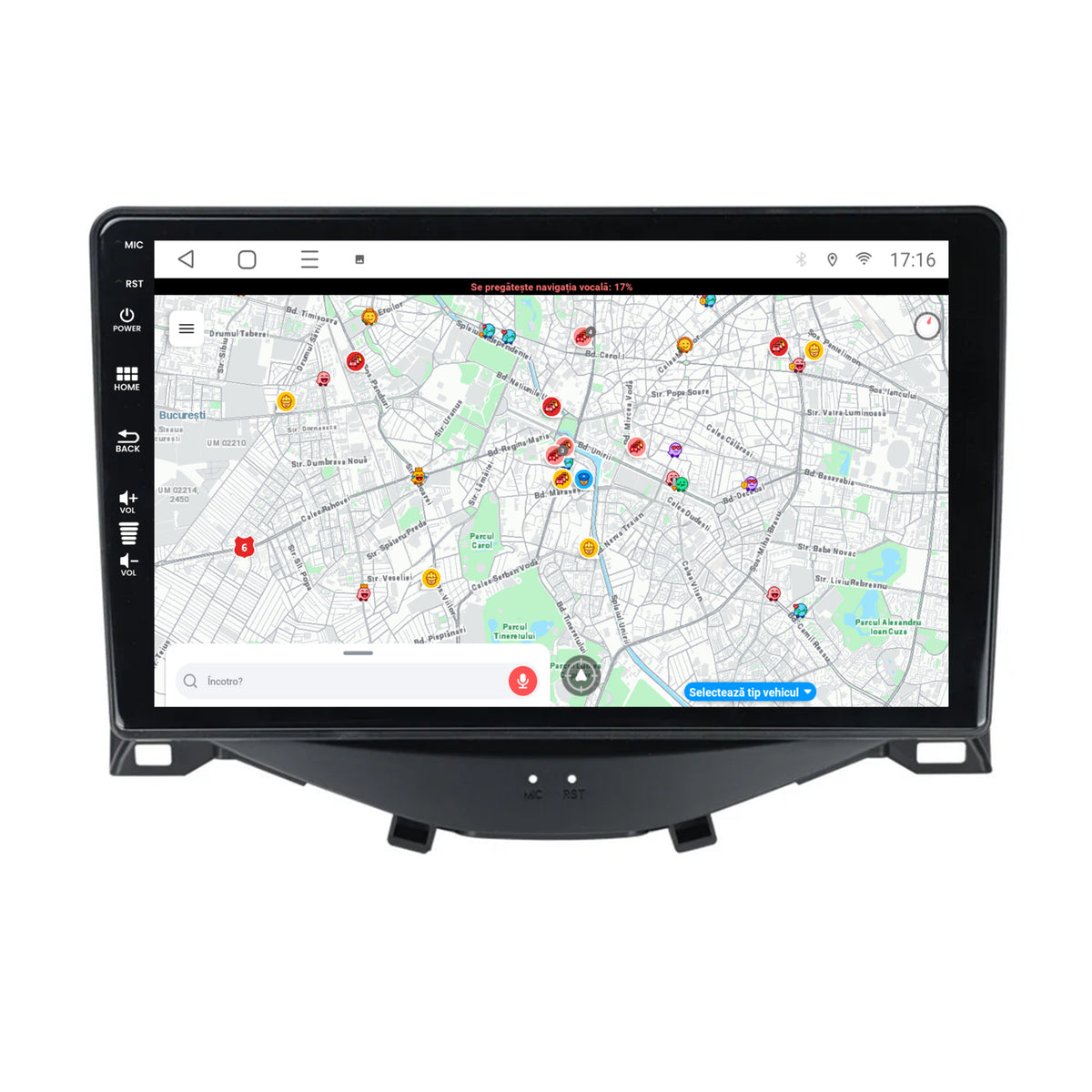 Navigatie Citroen C1 / Peugeot 108 / Toyota AYGO (2014-2022), Android, E-Octacore / 2GB RAM + 32GB ROM, 9 Inch - AD-BGE9002+AD-BGRKIT101