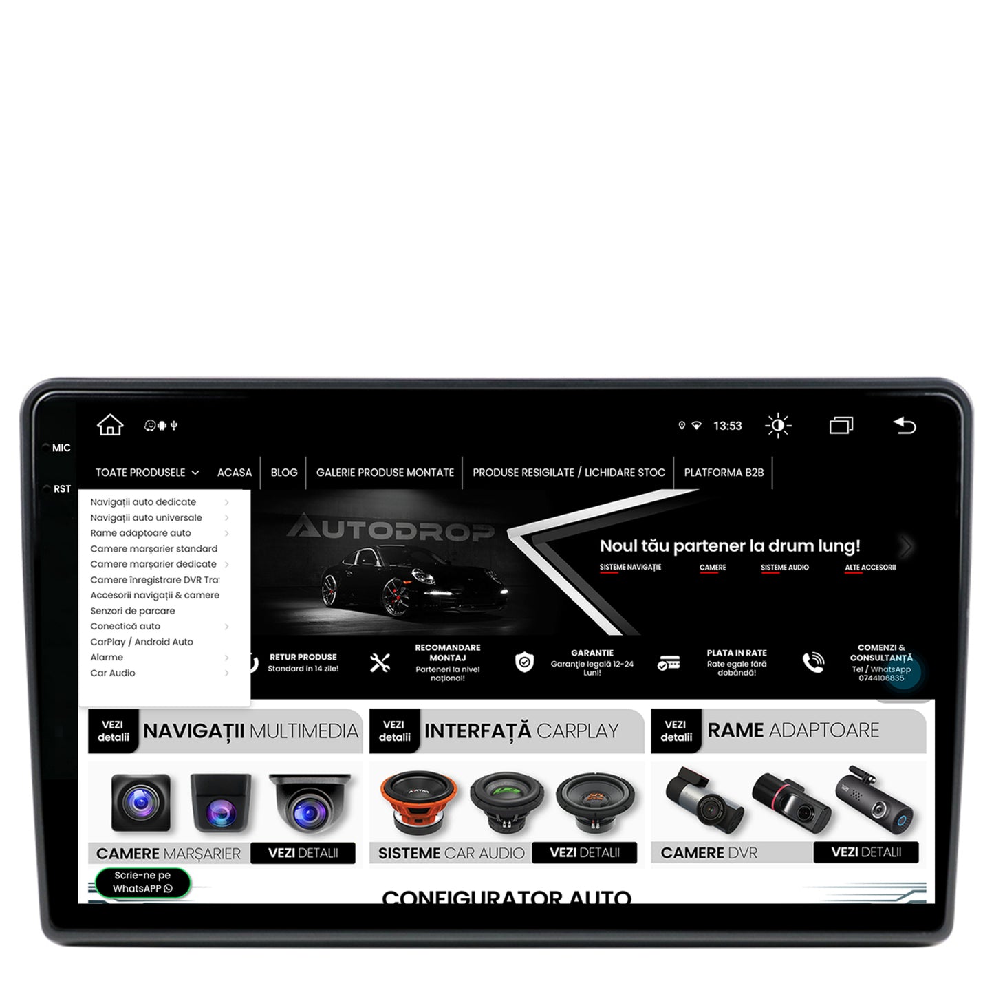 Navigatie Citroen Berlingo (2008-2019), Android, X-Octacore / 8GB RAM + 256GB ROM, 9.5 Inch - AD-BGX9008+AD-BGR001UNI