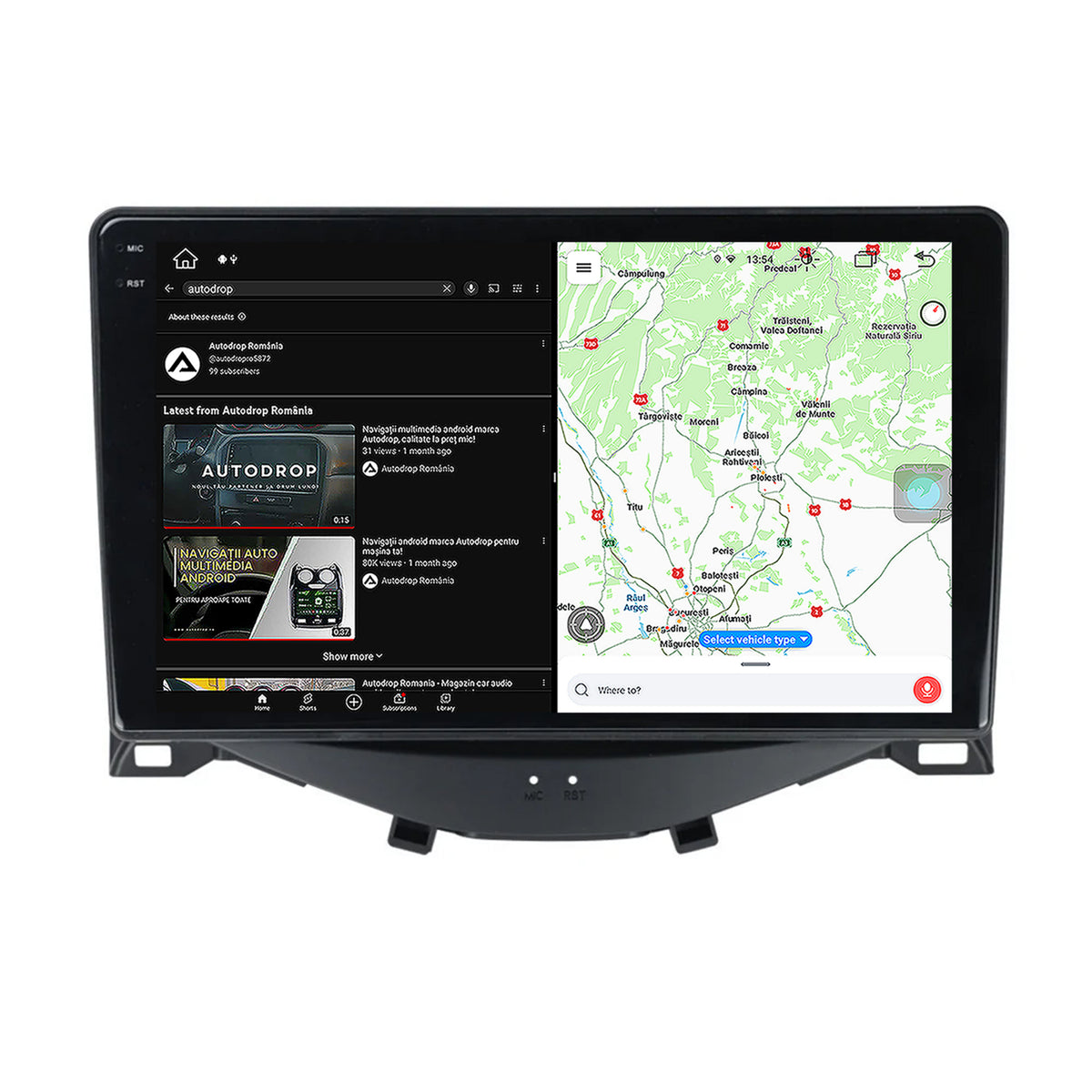 Navigatie Citroen C1 / Peugeot 108 / Toyota AYGO (2014-2022), Android, X-Octacore / 8GB RAM + 256GB ROM, 9.5 Inch - AD-BGX9008+AD-BGRKIT101