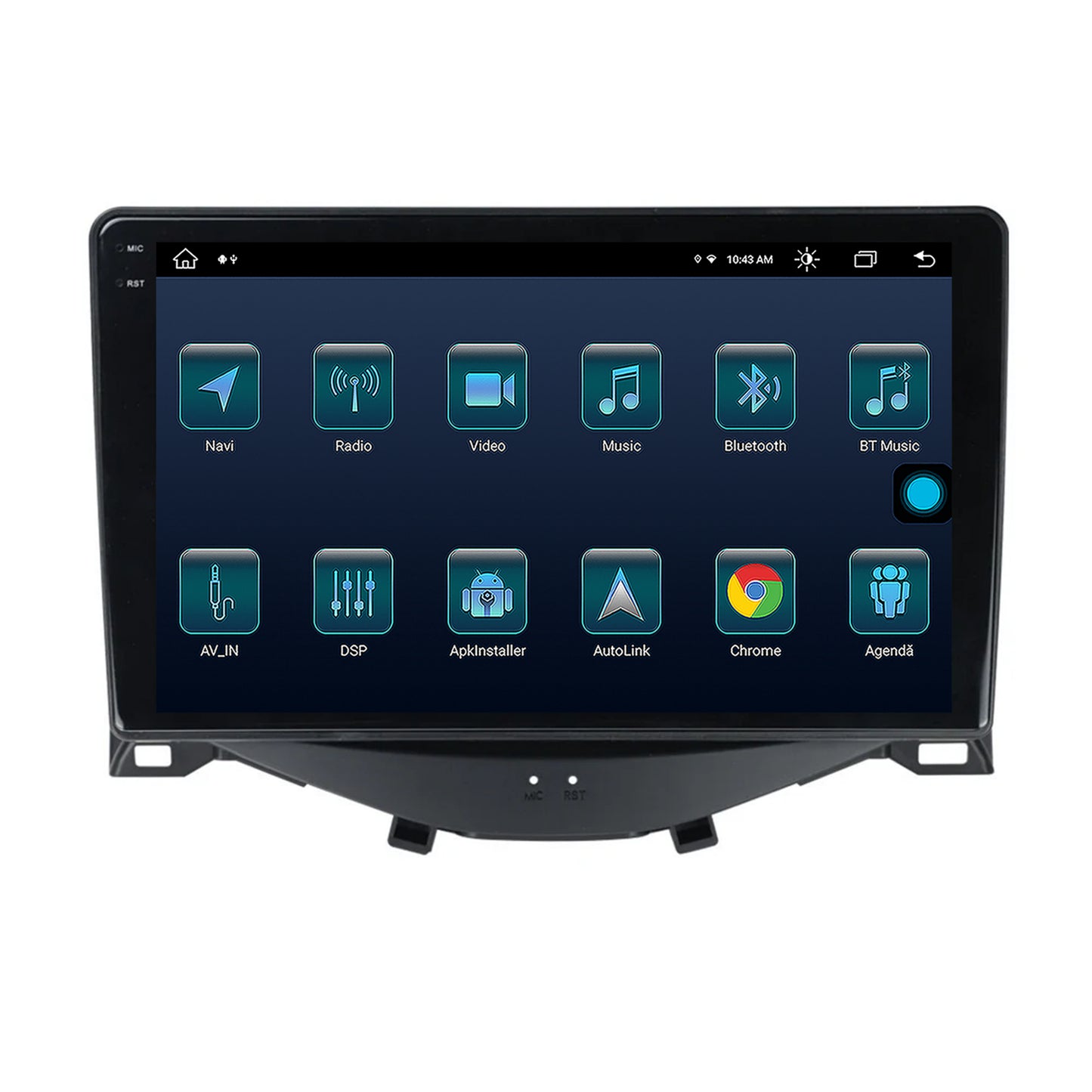 Navigatie Citroen C1 / Peugeot 108 / Toyota AYGO (2014-2022), Android, X-Octacore / 8GB RAM + 256GB ROM, 9.5 Inch - AD-BGX9008+AD-BGRKIT101