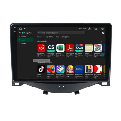 Navigatie Citroen C1 / Peugeot 108 / Toyota AYGO (2014-2022), Android, X-Octacore / 8GB RAM + 256GB ROM, 9.5 Inch - AD-BGX9008+AD-BGRKIT101