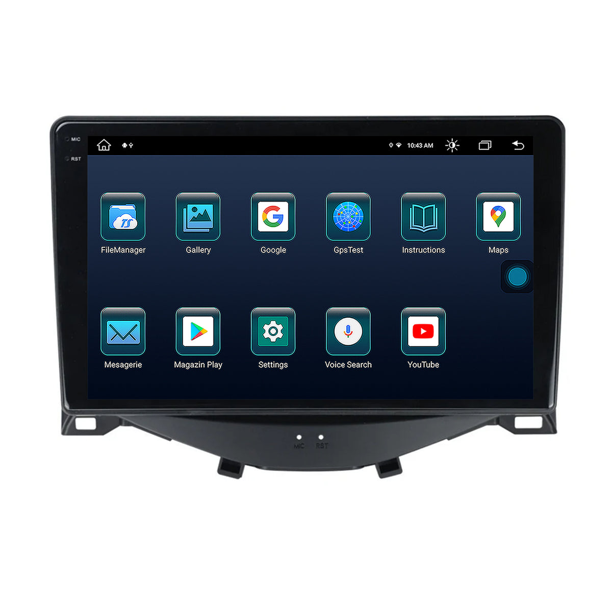 Navigatie Citroen C1 / Peugeot 108 / Toyota AYGO (2014-2022), Android, X-Octacore / 8GB RAM + 256GB ROM, 9.5 Inch - AD-BGX9008+AD-BGRKIT101