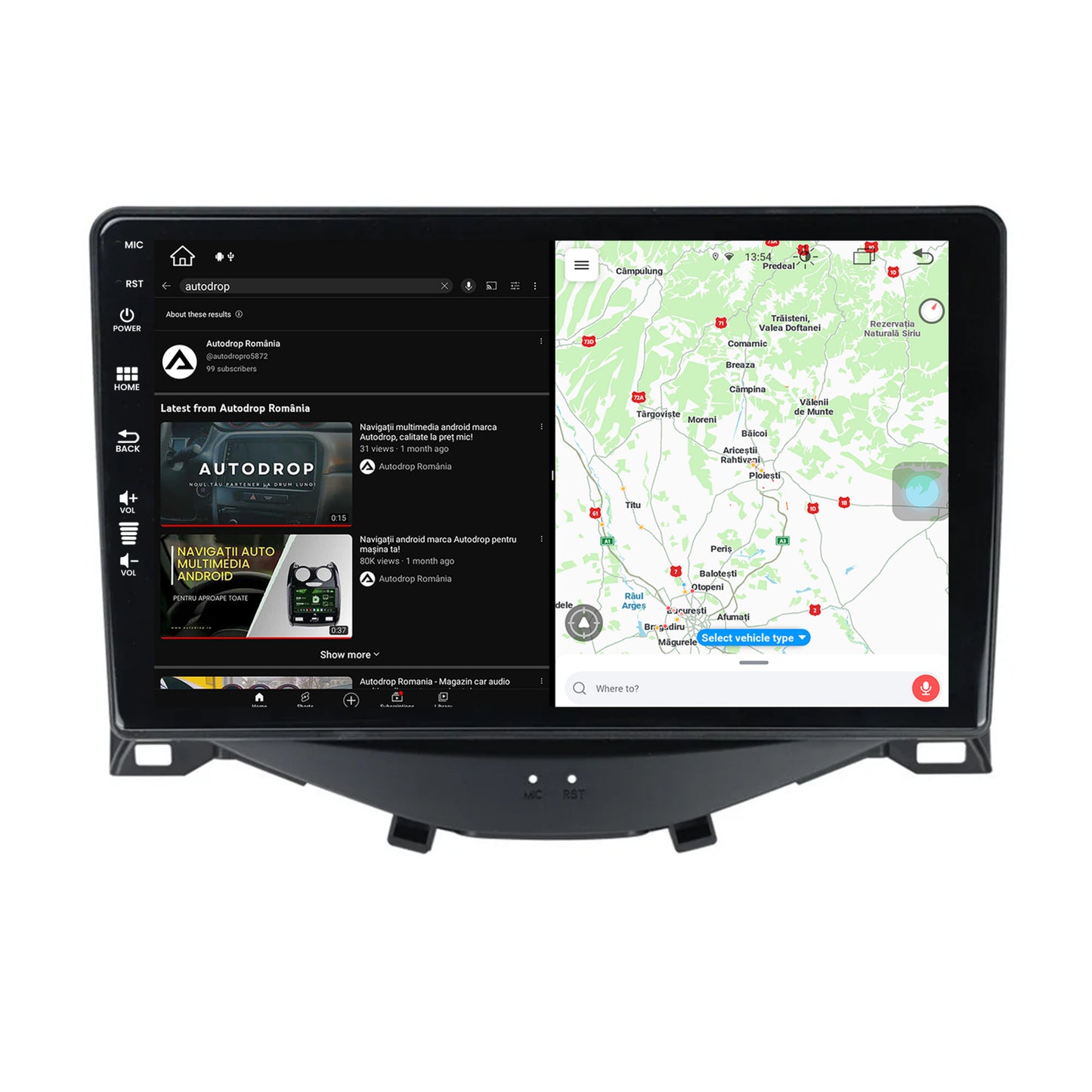 Navigatie Citroen C1 / Peugeot 108 / Toyota AYGO (2014-2022), Android, Z-Octacore / 8GB RAM + 256GB ROM, 9 Inch - AD-BGZ9008+AD-BGRKIT101