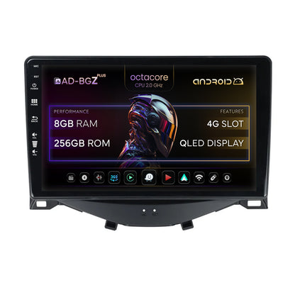 Navigatie Citroen C1 / Peugeot 108 / Toyota AYGO (2014-2022), Android, Z-Octacore / 8GB RAM + 256GB ROM, 9 Inch - AD-BGZ9008+AD-BGRKIT101