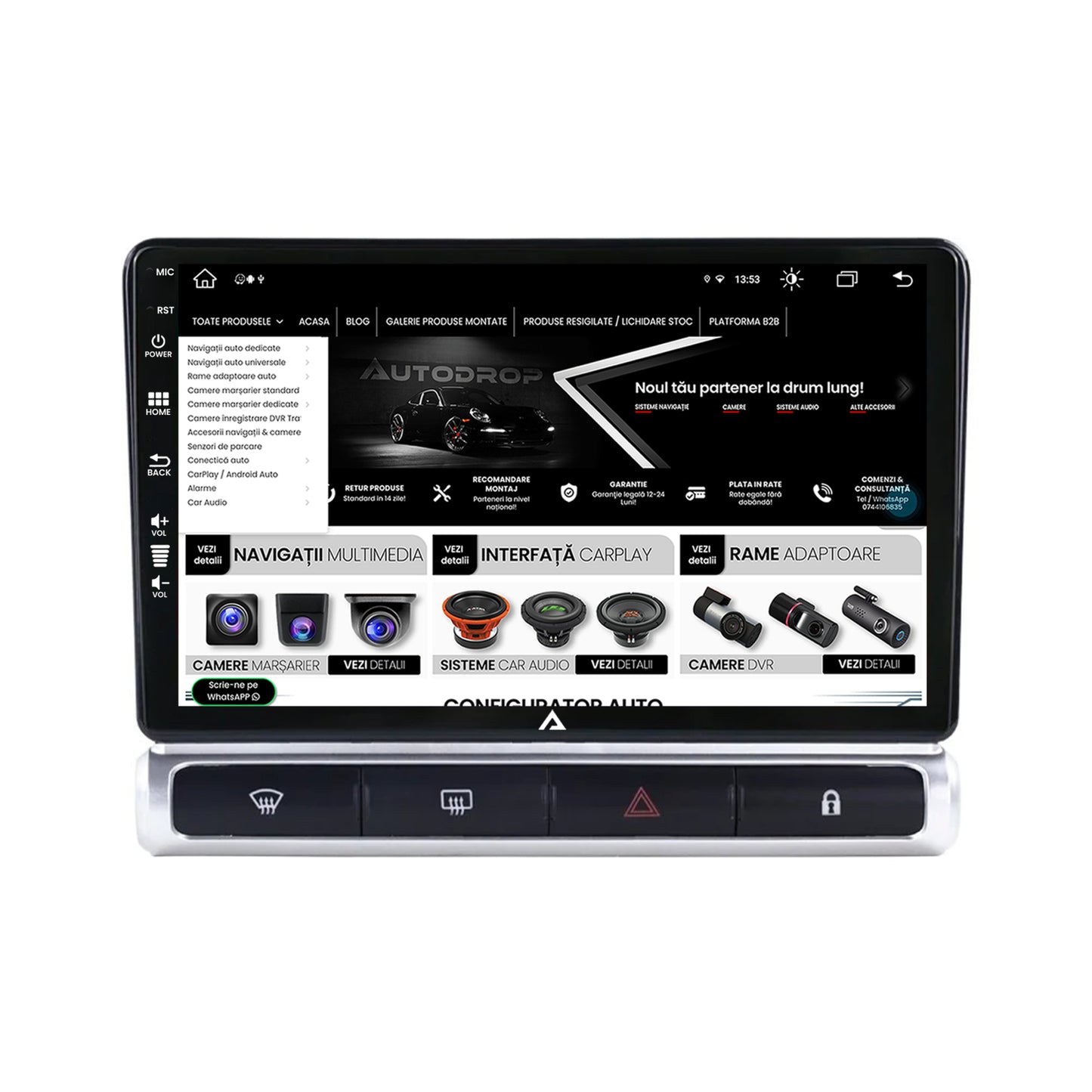 Navigatie Citroen C3 High-V (2024+), Android, Z-Octacore / 8GB RAM + 256GB ROM, 9 Inch - AD-BGZ9008+AD-BGRKIT248