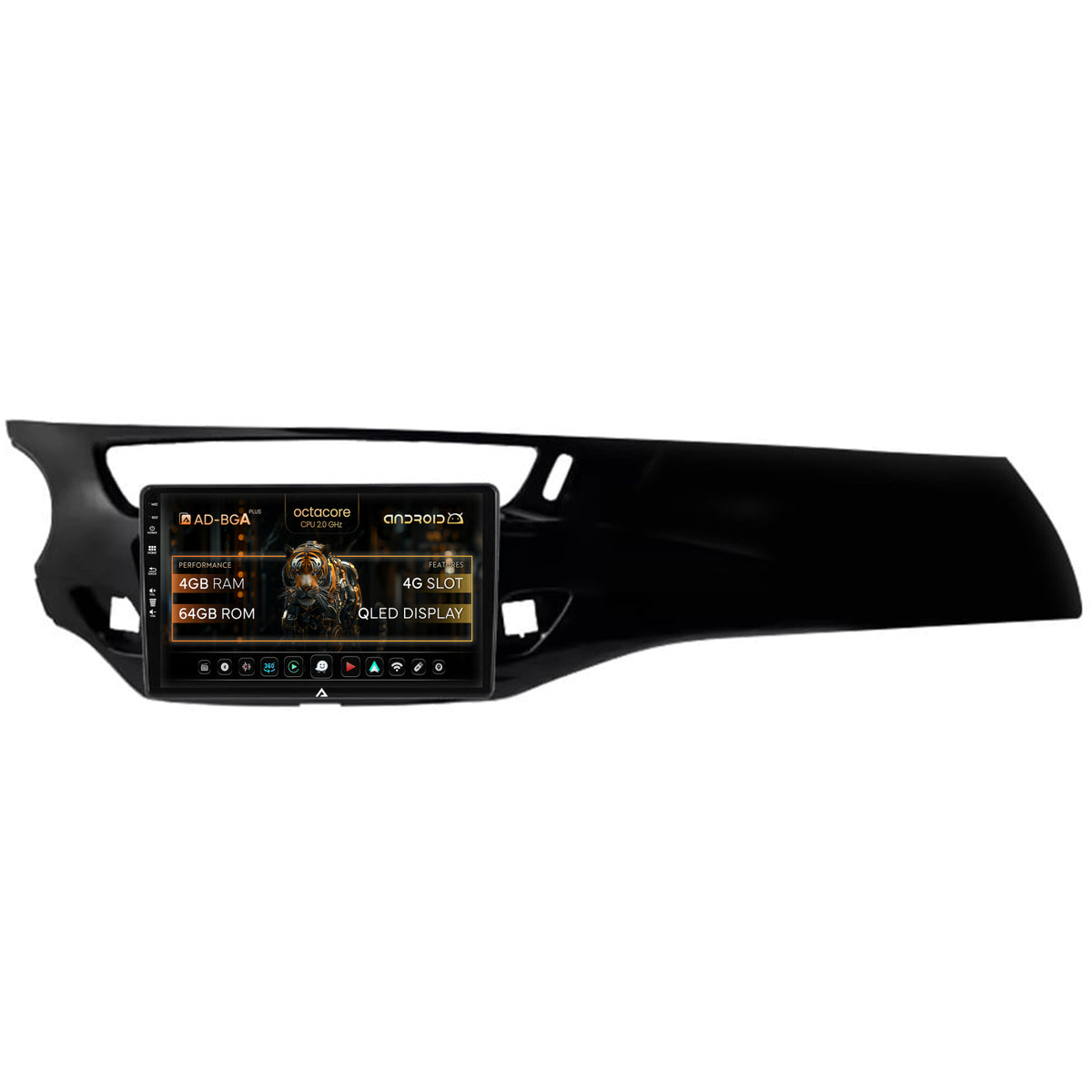 Navigatie Citroen C3 II (2009-2016), Android, A-Octacore / 4GB RAM + 64GB ROM, 9 Inch - AD-BGA9004+AD-BGRKIT341