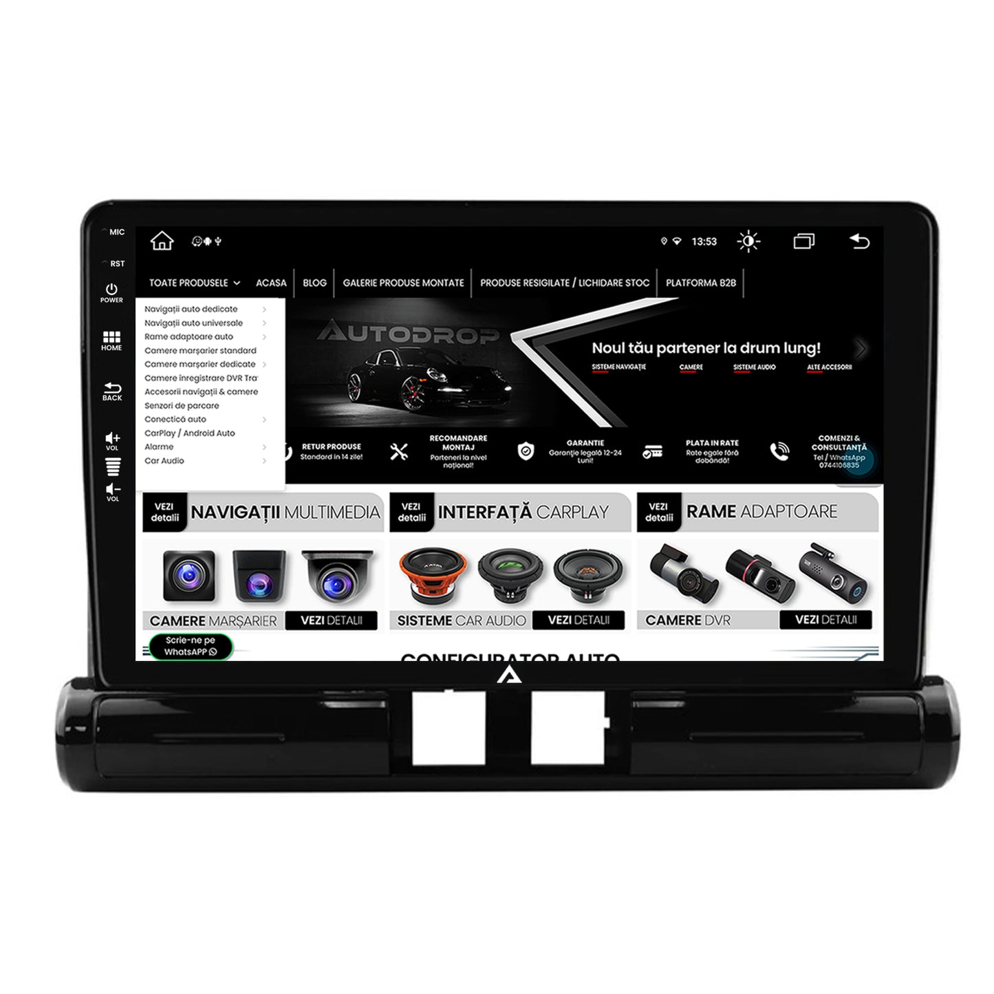 Navigatie Citroen C3 Low-V (2024+), Android, Z-Octacore / 8GB RAM + 256GB ROM, 9 Inch - AD-BGZ9008+AD-BGRKIT246