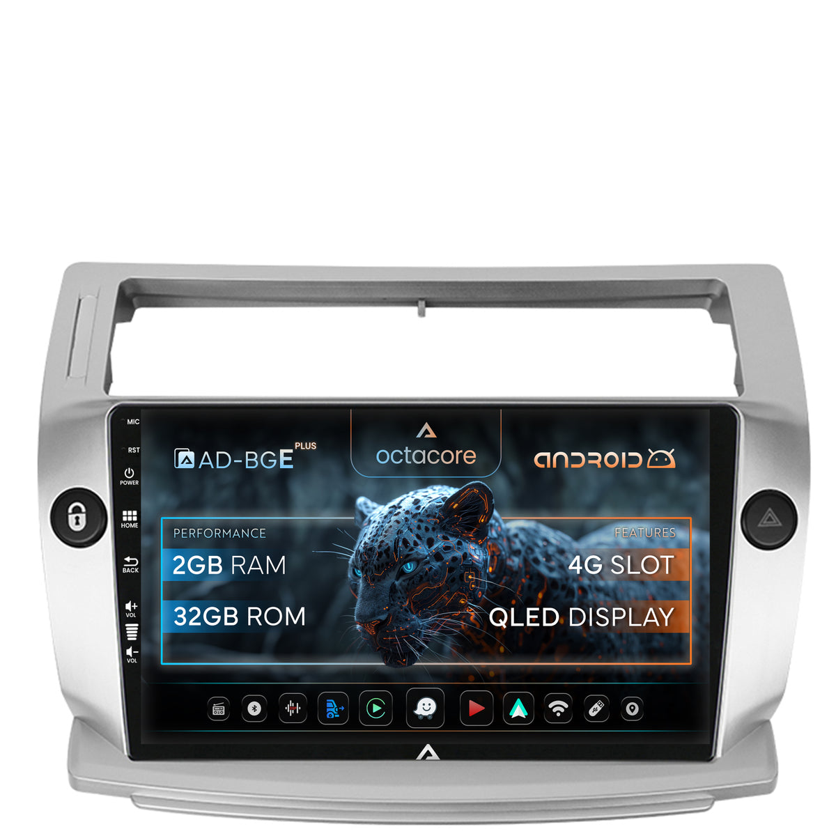 Navigatie Citroen C4 (2004-2014), Android, E-Octacore / 2GB RAM + 32GB ROM, 9 Inch - AD-BGE9002+AD-BGRKIT346