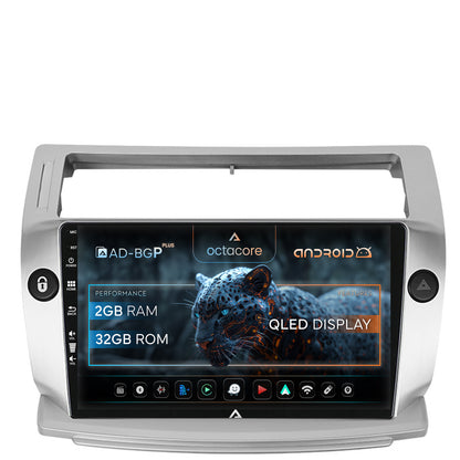 Navigatie Citroen C4 (2004-2014), Android, P-Octacore / 2GB RAM + 32GB ROM, 9 Inch - AD-BGP9002+AD-BGRKIT346