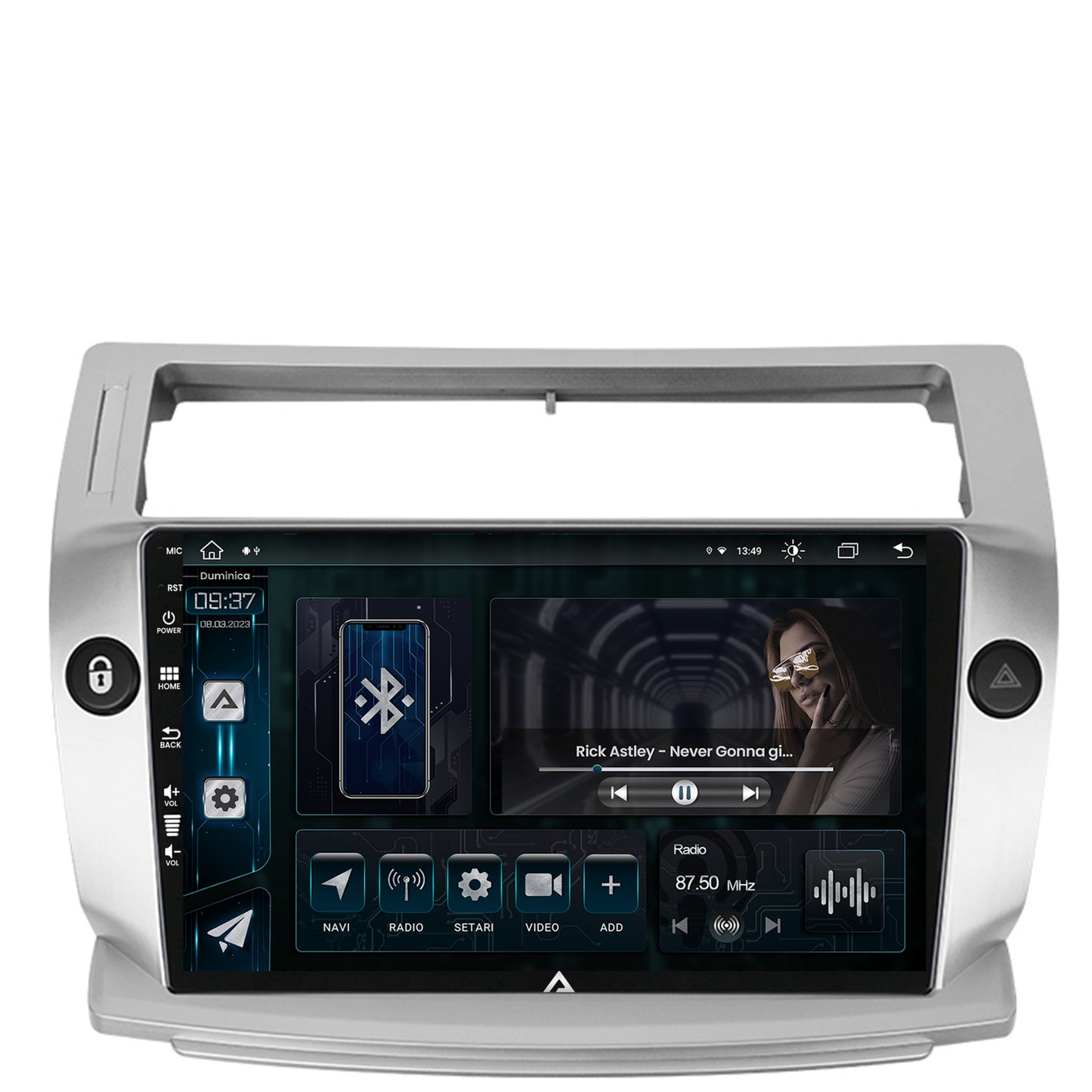 Navigatie Citroen C4 (2004-2014), Android, Z-Octacore / 8GB RAM + 256GB ROM, 9 Inch - AD-BGZ9008+AD-BGRKIT346