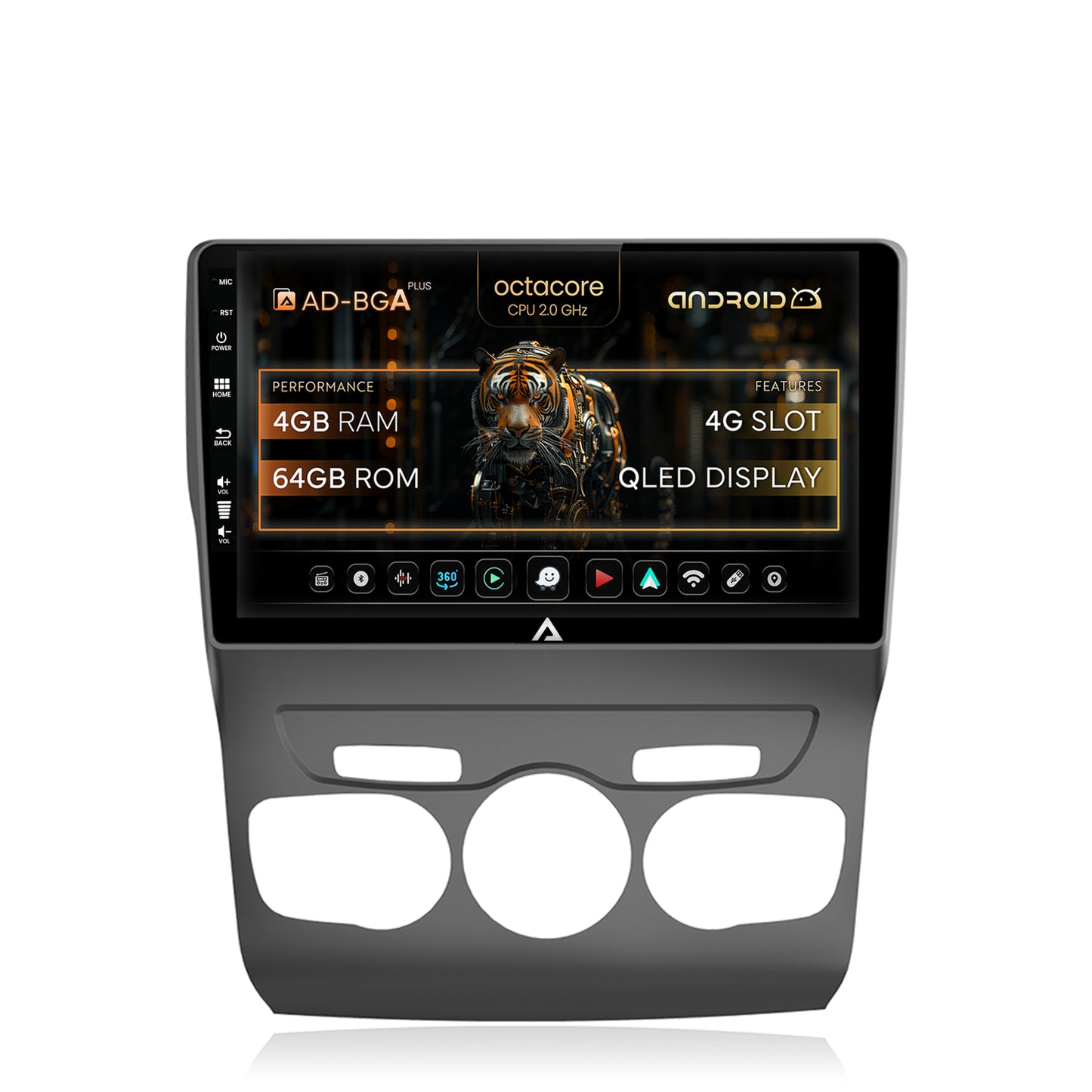 Navigatie Citroen C4L (2011-2016), Android, A-Octacore / 4GB RAM + 64GB ROM, 10.1 Inch - AD-BGA10004+AD-BGRKIT342