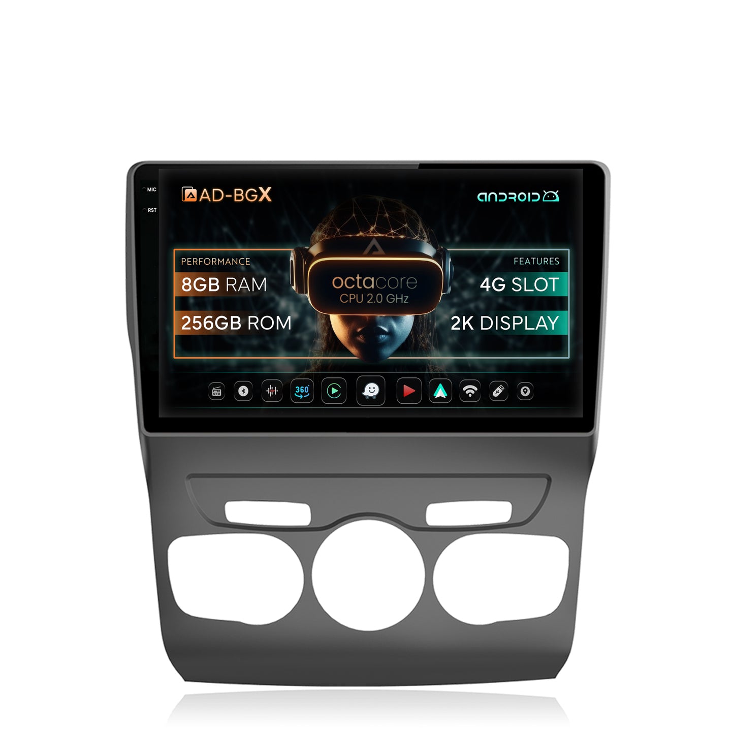 Navigatie Citroen C4L (2011-2016), Android, X-Octacore / 8GB RAM + 256GB ROM, 10.36 Inch - AD-BGX10008+AD-BGRKIT342