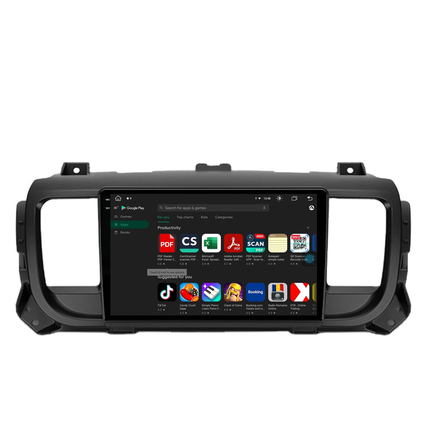 Navigatie Citroen Jumpy / Peugeot Expert (2017-2021), Android, V-Octacore / 4GB RAM + 64GB ROM, 9.5 Inch - AD-BGV9004+AD-BGRKIT348