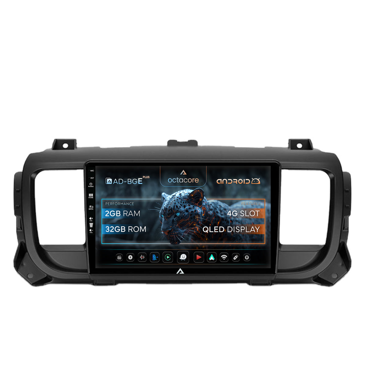 Navigatie Citroen Jumpy / Peugeot Expert (2017-2021), Android, E-Octacore / 2GB RAM + 32GB ROM, 9 Inch - AD-BGE9002+AD-BGRKIT348