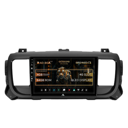 Navigatie Citroen Jumpy / Peugeot Expert (2017-2021), Android, A-Octacore / 4GB RAM + 64GB ROM, 9 Inch - AD-BGA9004+AD-BGRKIT348